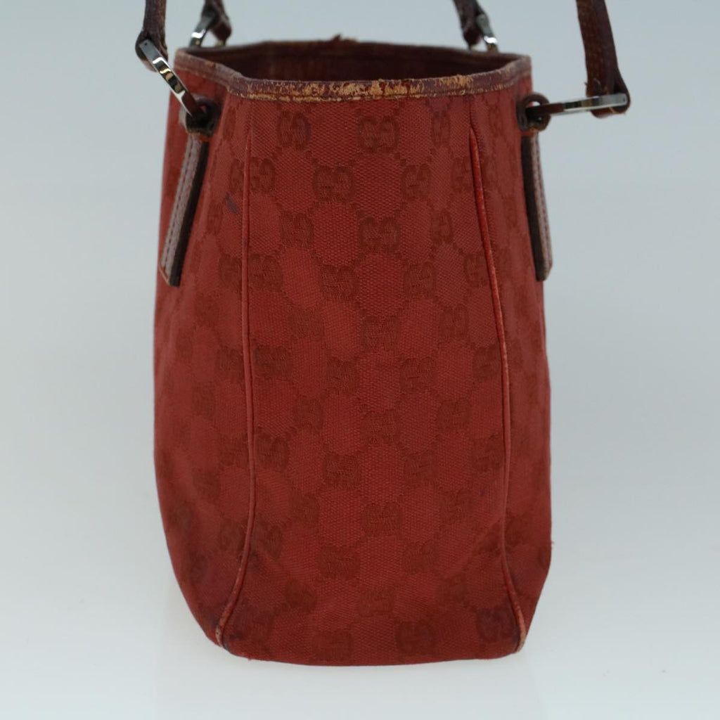 GUCCI GG Canvas Hand Bag Red 113019 56624
