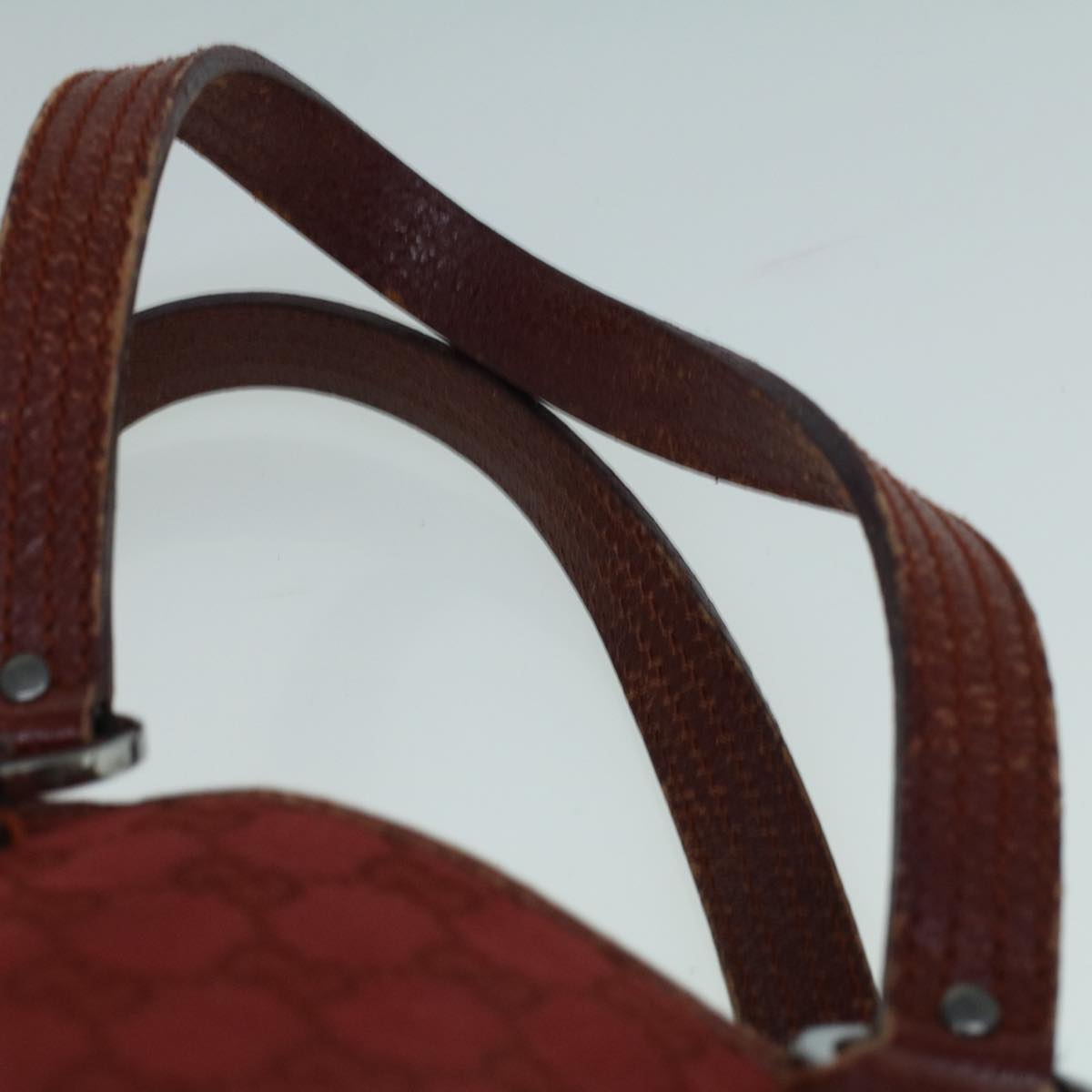 GUCCI GG Canvas Hand Bag Red 113019 56624