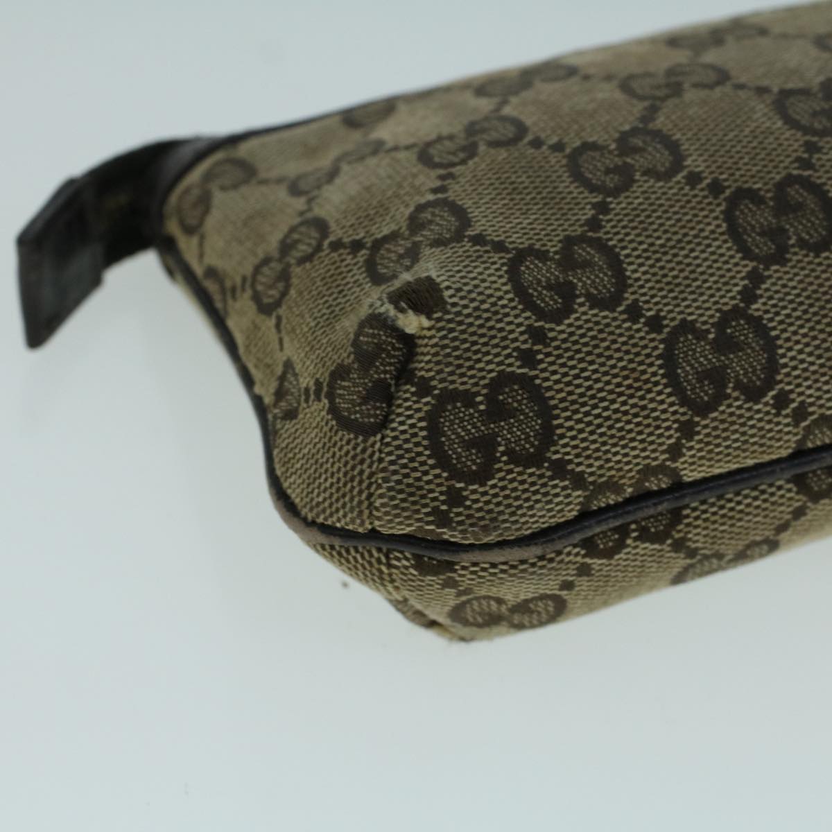 GUCCI GG Canvas Web Sherry Line Pouch Beige Green Red 152507 56636