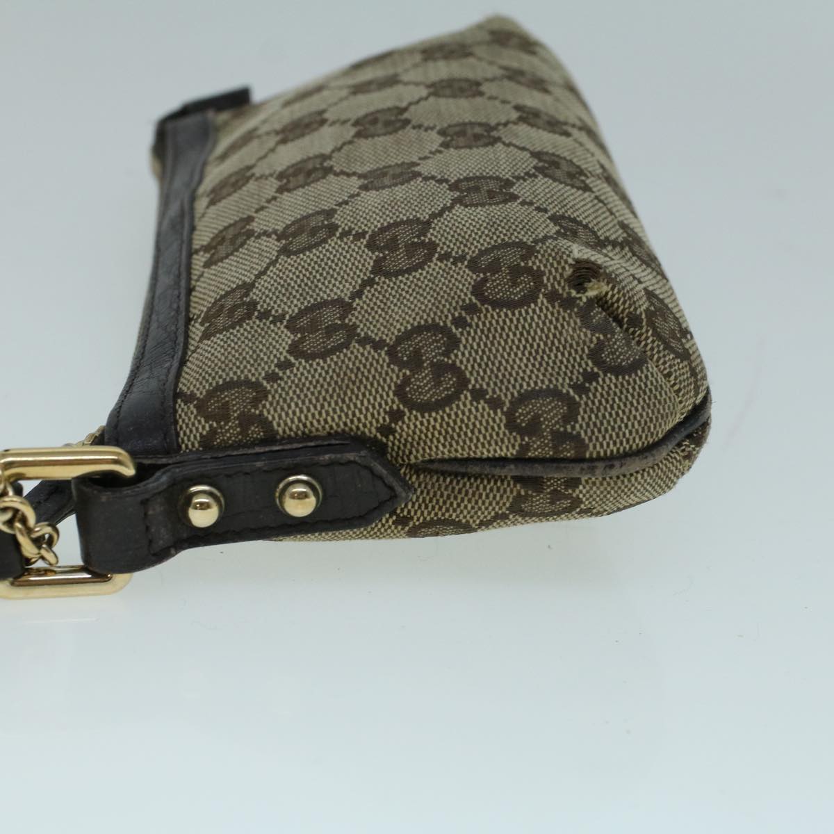 GUCCI GG Canvas Web Sherry Line Pouch Beige Green Red 152507 56636