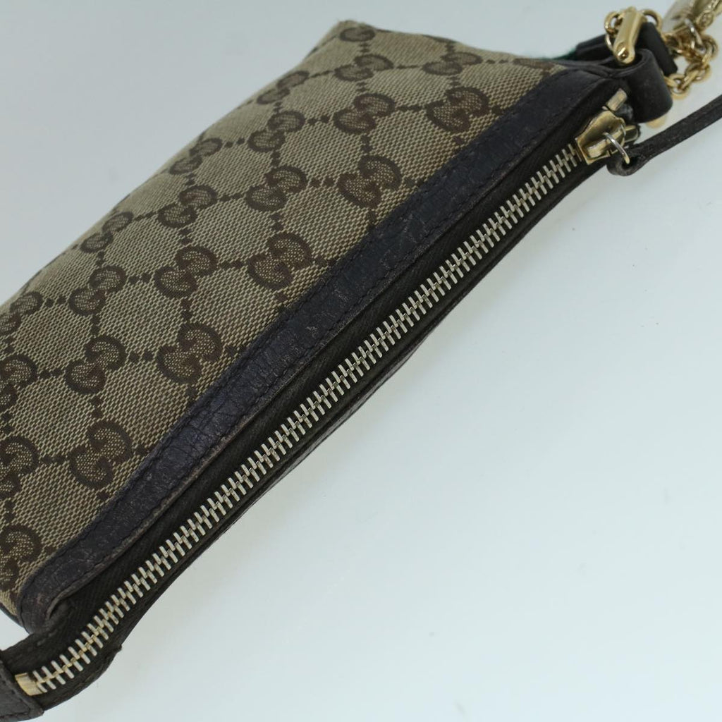 GUCCI GG Canvas Web Sherry Line Pouch Beige Green Red 152507 56636