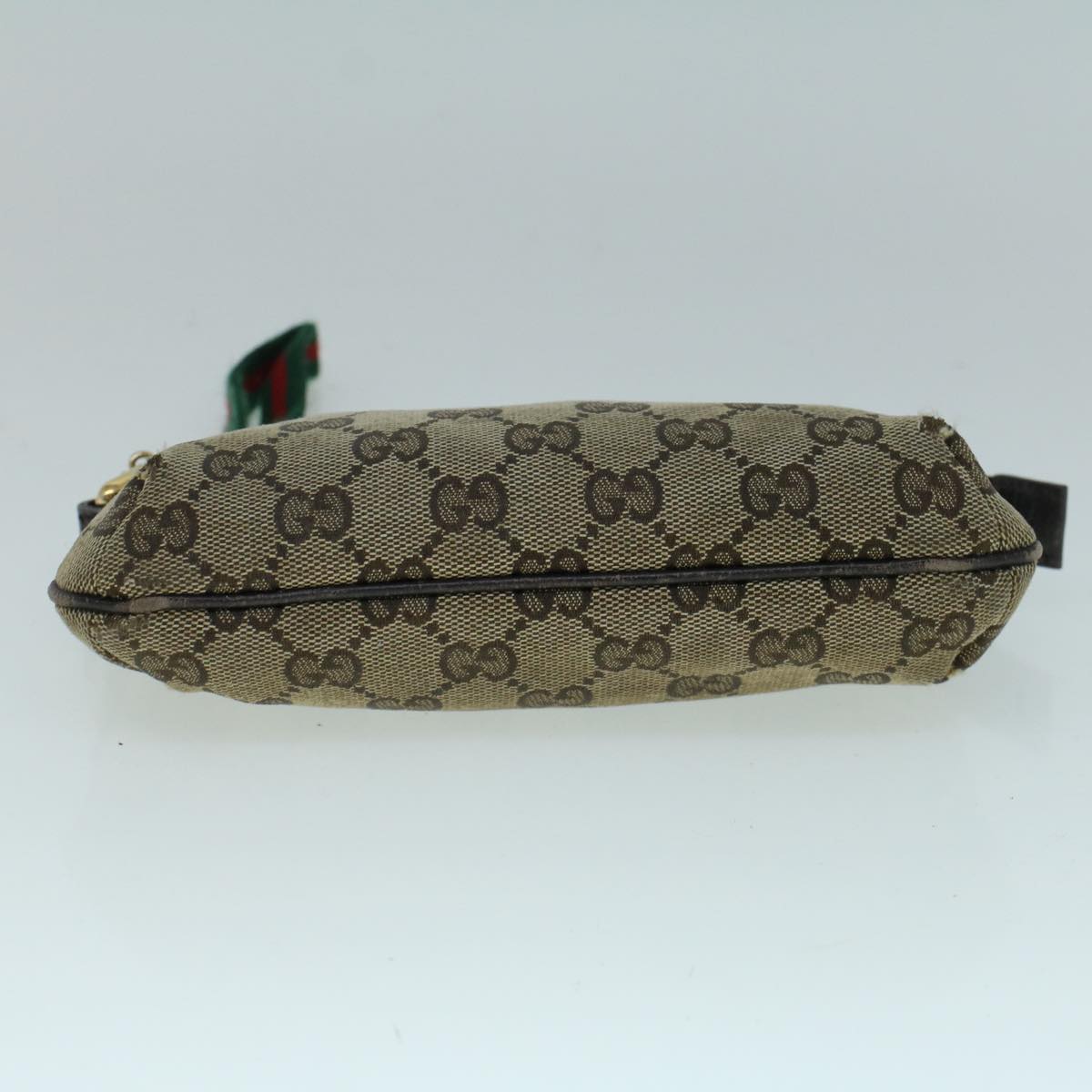 GUCCI GG Canvas Web Sherry Line Pouch Beige Green Red 152507 56636