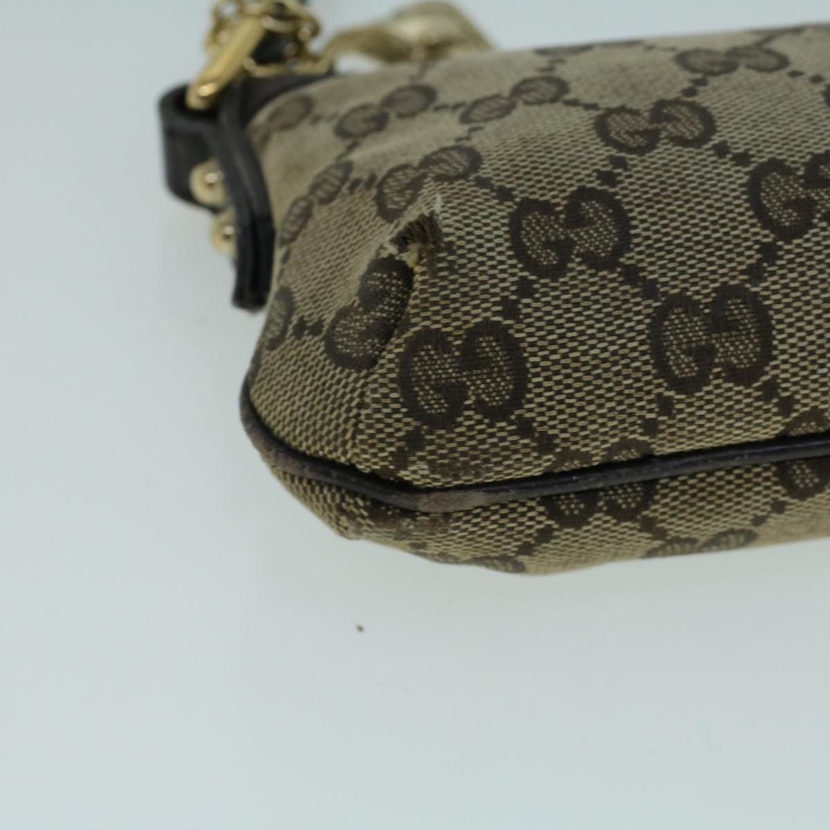 GUCCI GG Canvas Web Sherry Line Pouch Beige Green Red 152507 56636