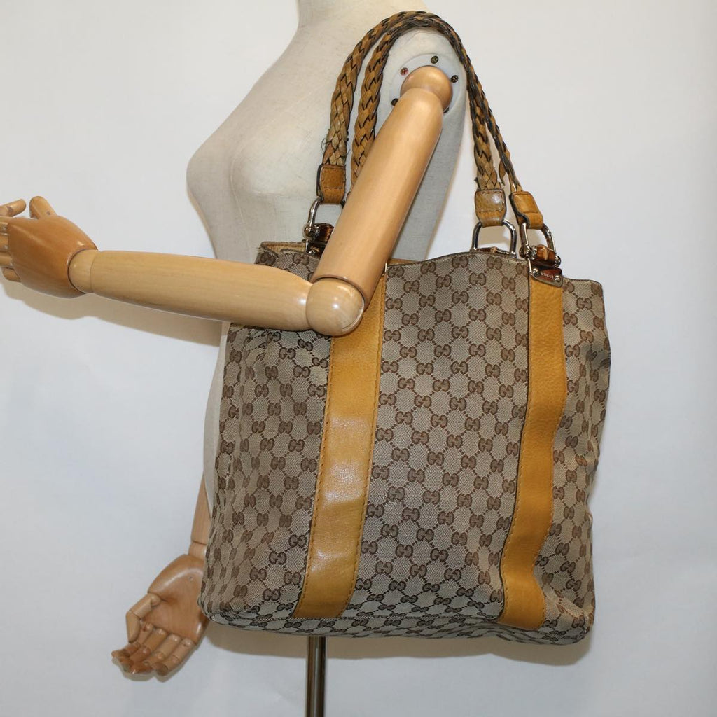 GUCCI GG Canvas Tote Bag Beige 232946 56649