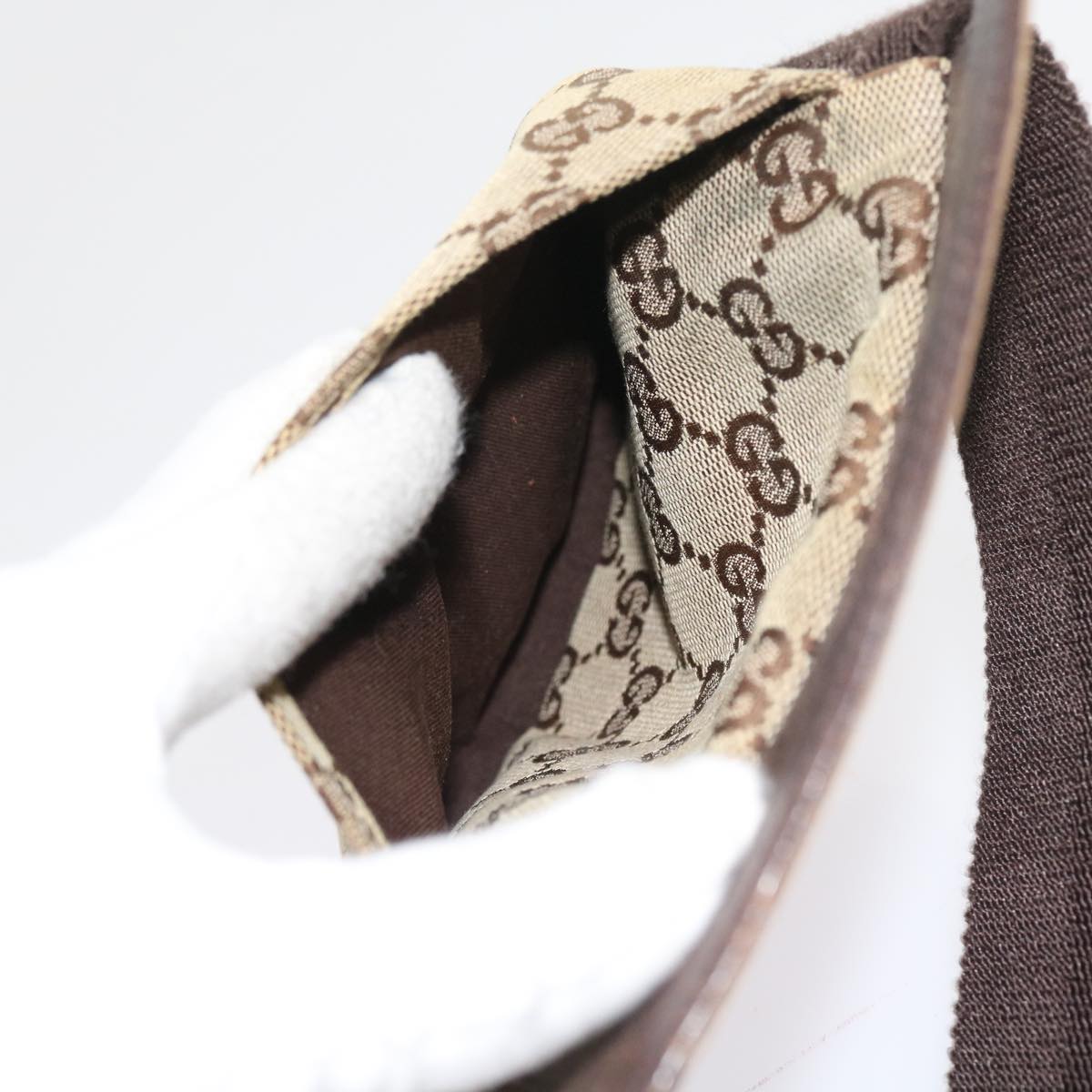 GUCCI GG Canvas Waist bag Beige 28566 56675