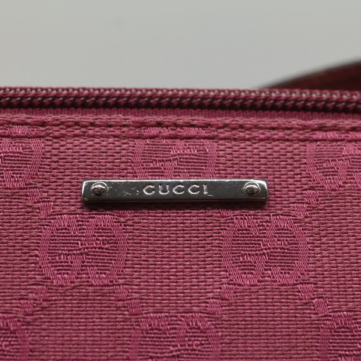 GUCCI GG Canvas Accessory Pouch Pink 07198 56681