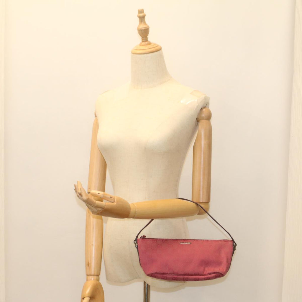 GUCCI GG Canvas Accessory Pouch Pink 07198 56681