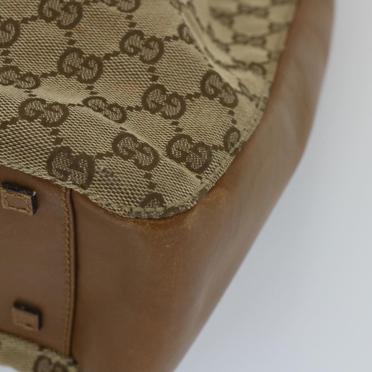 GUCCI GG Canvas Shoulder Bag Beige 101920 56682