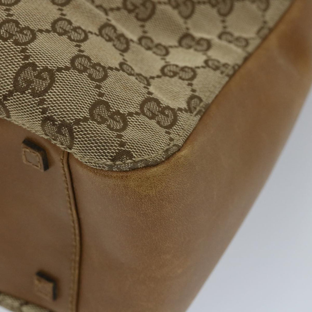 GUCCI GG Canvas Shoulder Bag Beige 101920 56682