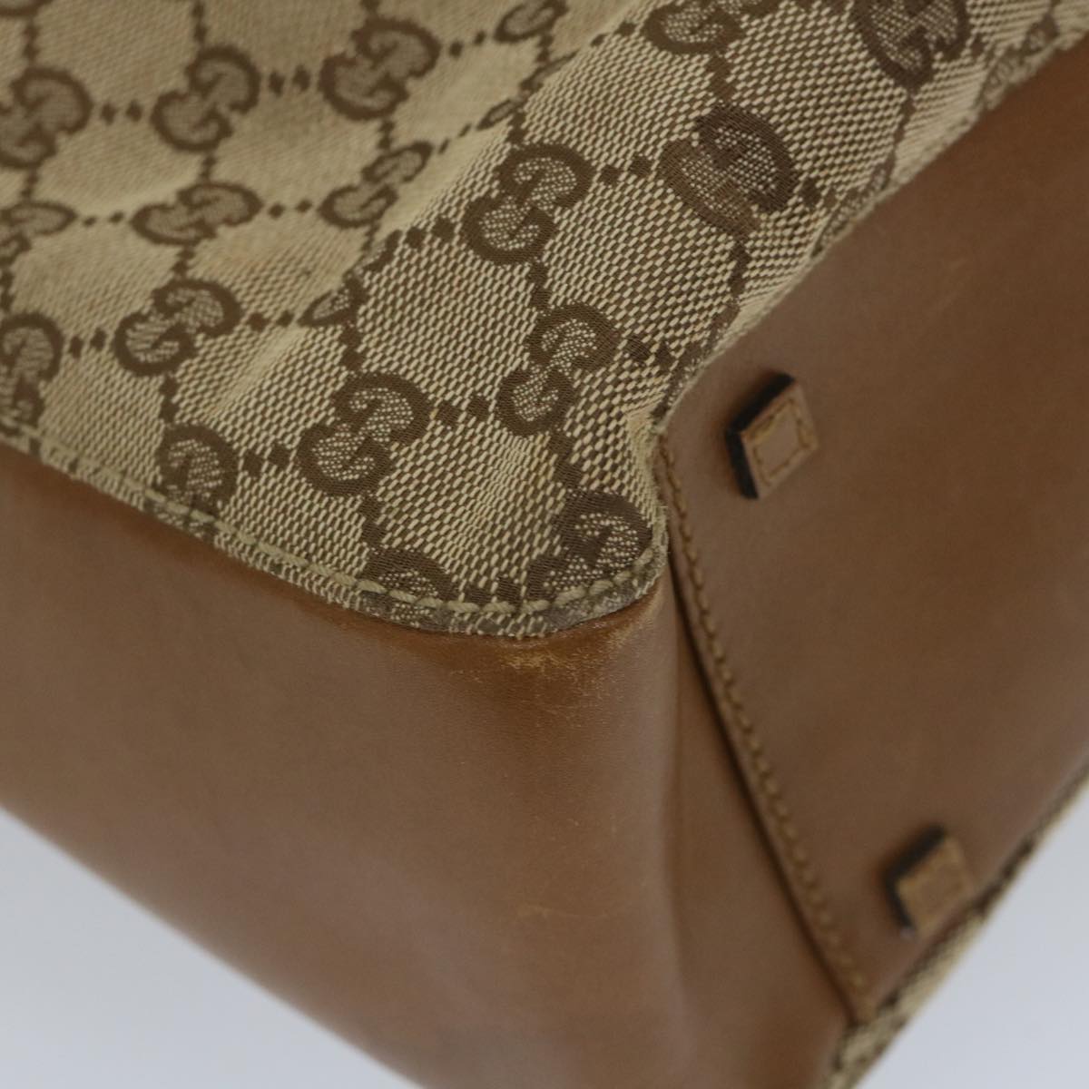 GUCCI GG Canvas Shoulder Bag Beige 101920 56682