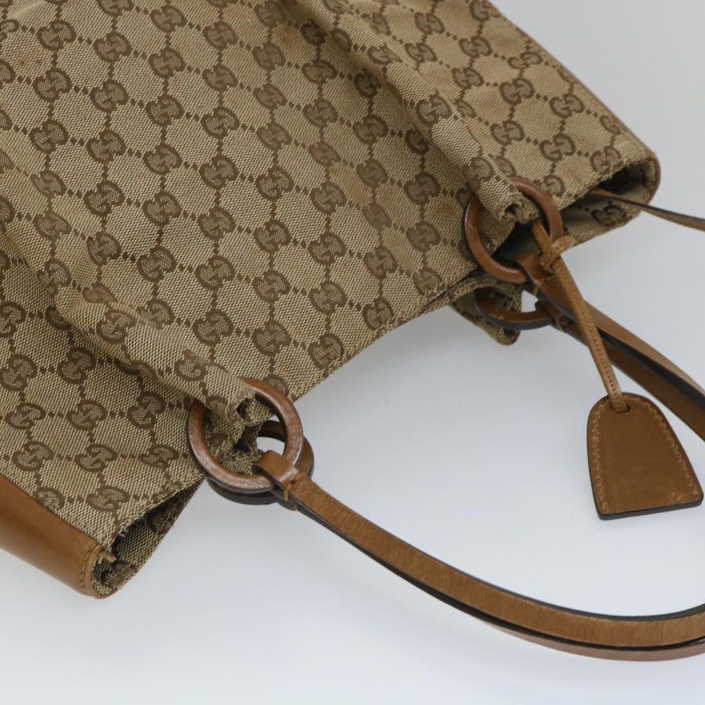 GUCCI GG Canvas Shoulder Bag Beige 101920 56682