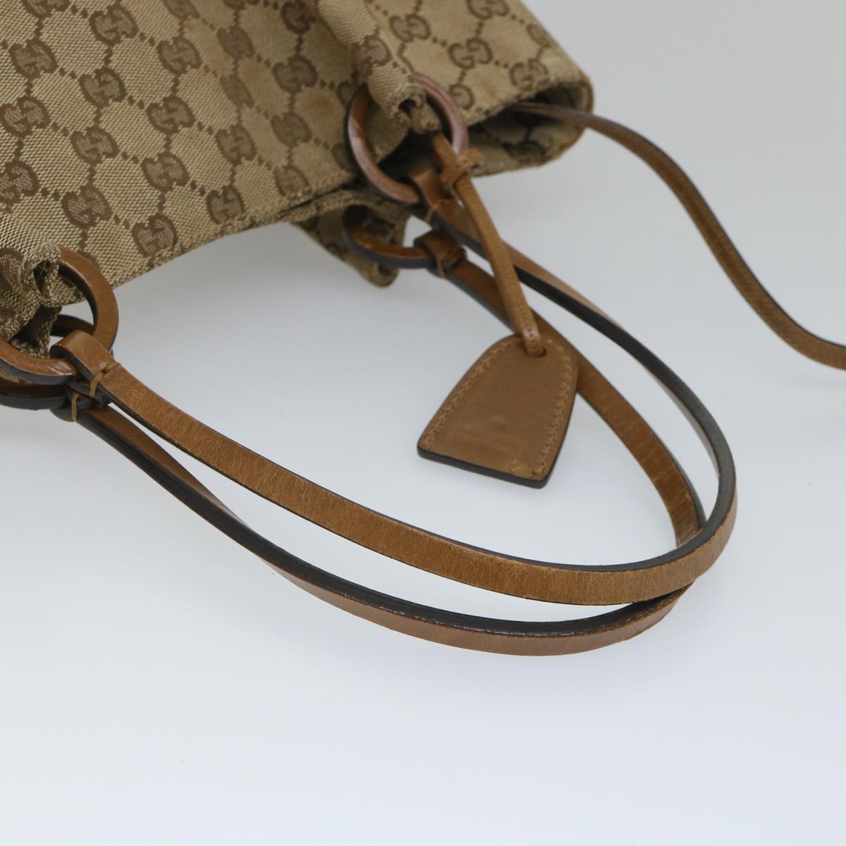GUCCI GG Canvas Shoulder Bag Beige 101920 56682