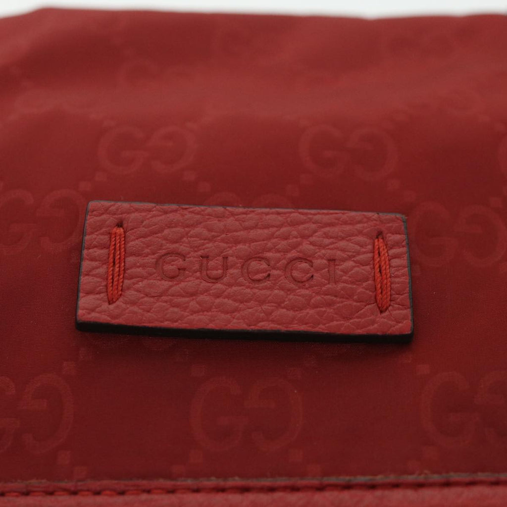 GUCCI GG Canvas Shoulder Bag Nylon Outlet Red 510335 56687