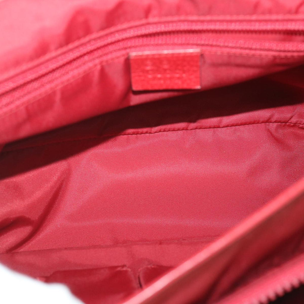 GUCCI GG Canvas Shoulder Bag Nylon Outlet Red 510335 56687