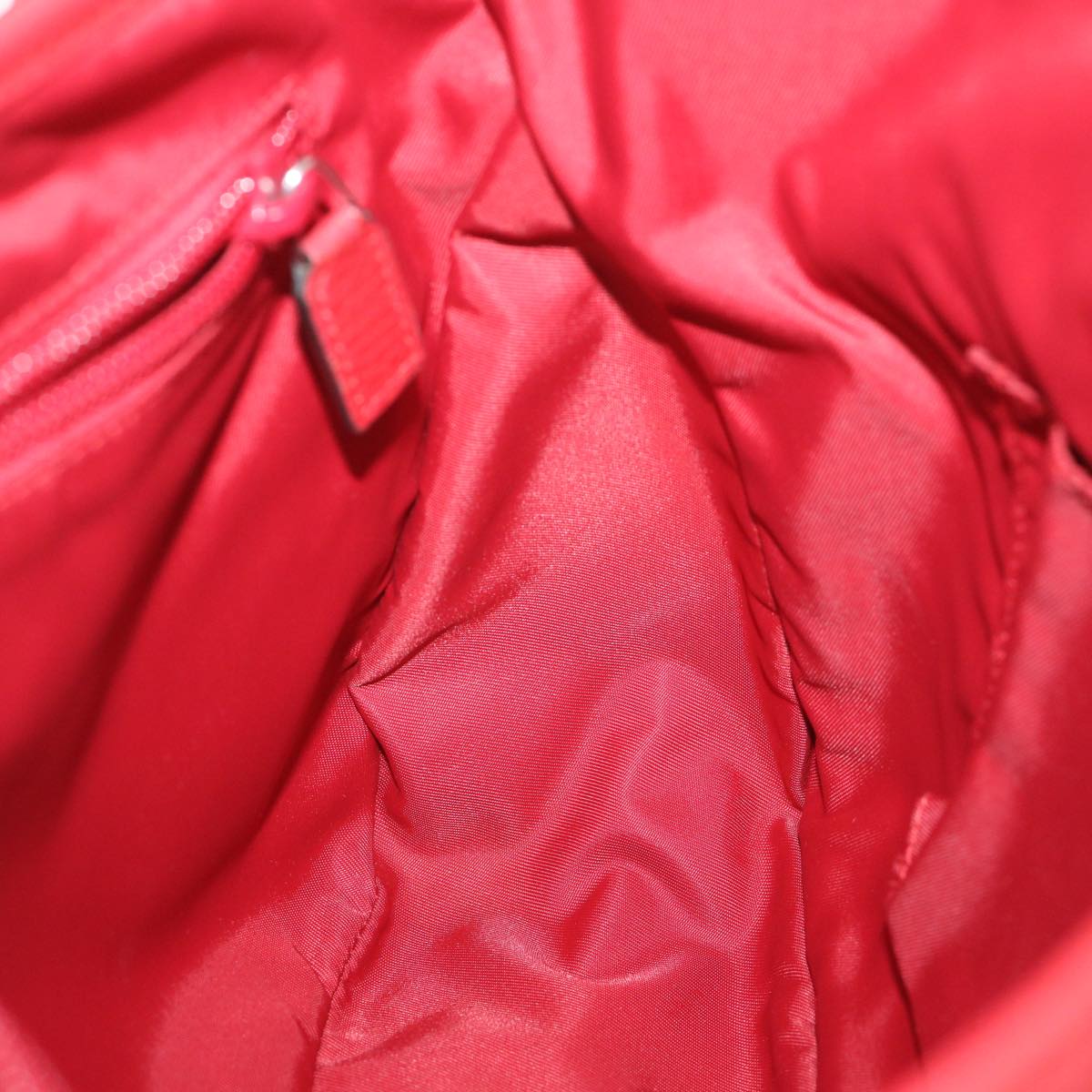 GUCCI GG Canvas Shoulder Bag Nylon Outlet Red 510335 56687