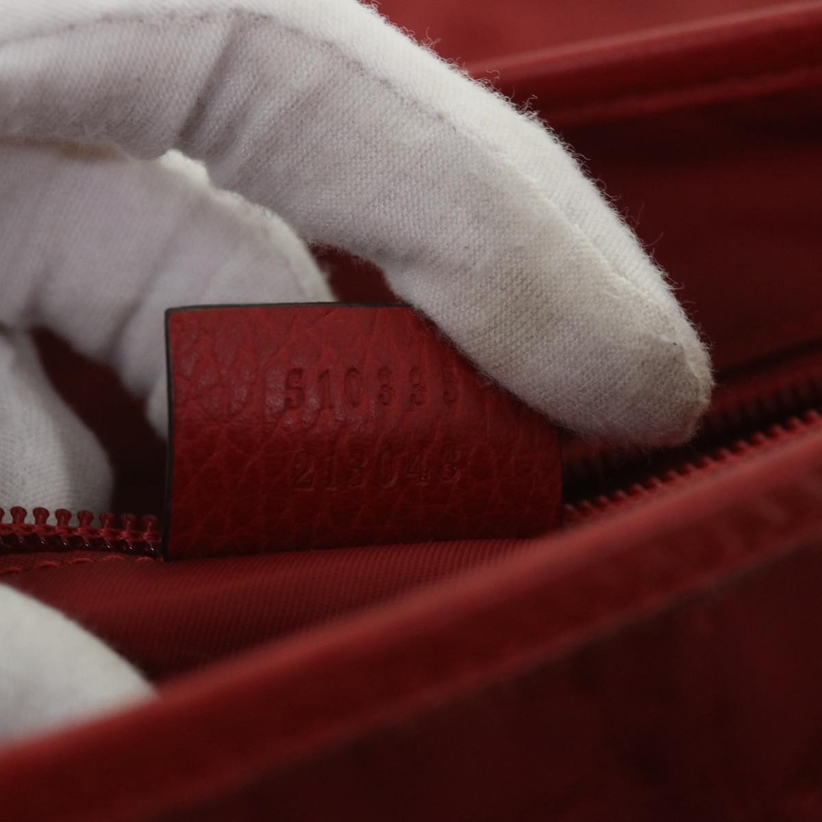 GUCCI GG Canvas Shoulder Bag Nylon Outlet Red 510335 56687