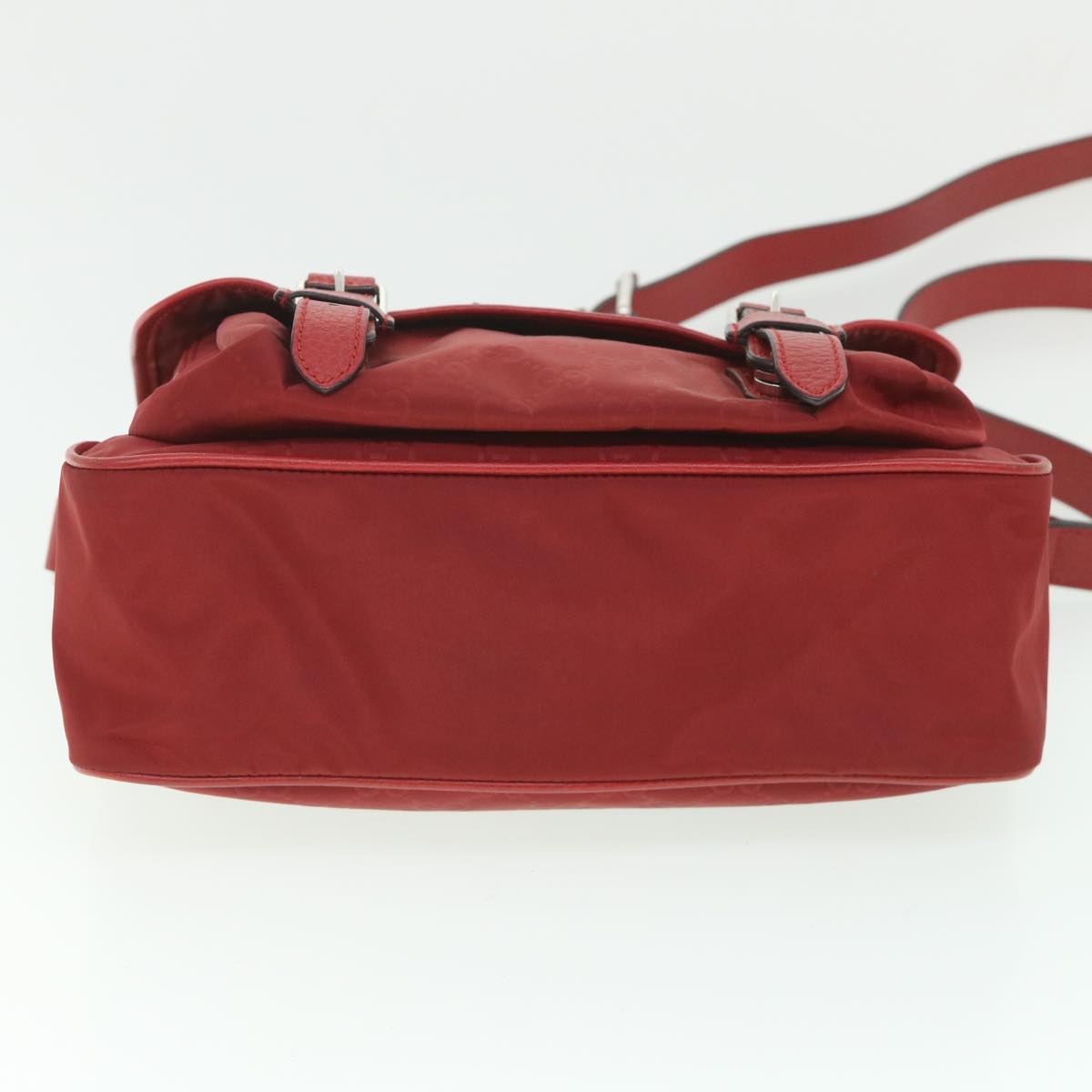 GUCCI GG Canvas Shoulder Bag Nylon Outlet Red 510335 56687