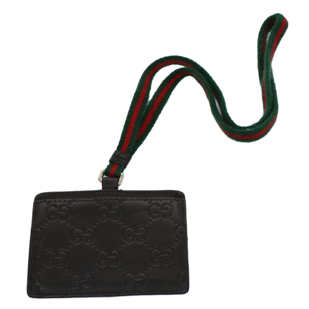 GUCCI GG Canvas Web Sherry Line Guccissima Passport Case Brown 308895 56691