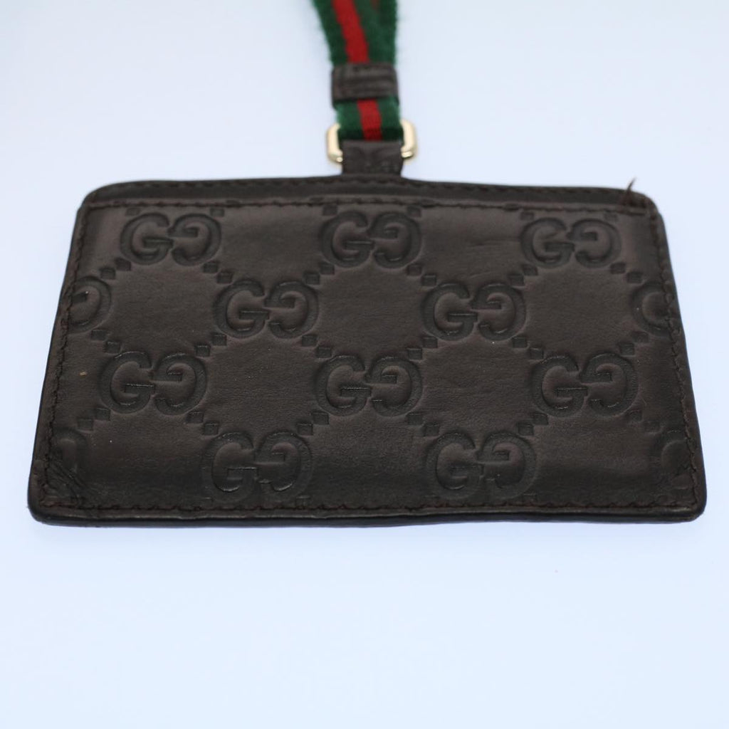 GUCCI GG Canvas Web Sherry Line Guccissima Passport Case Brown 308895 56691