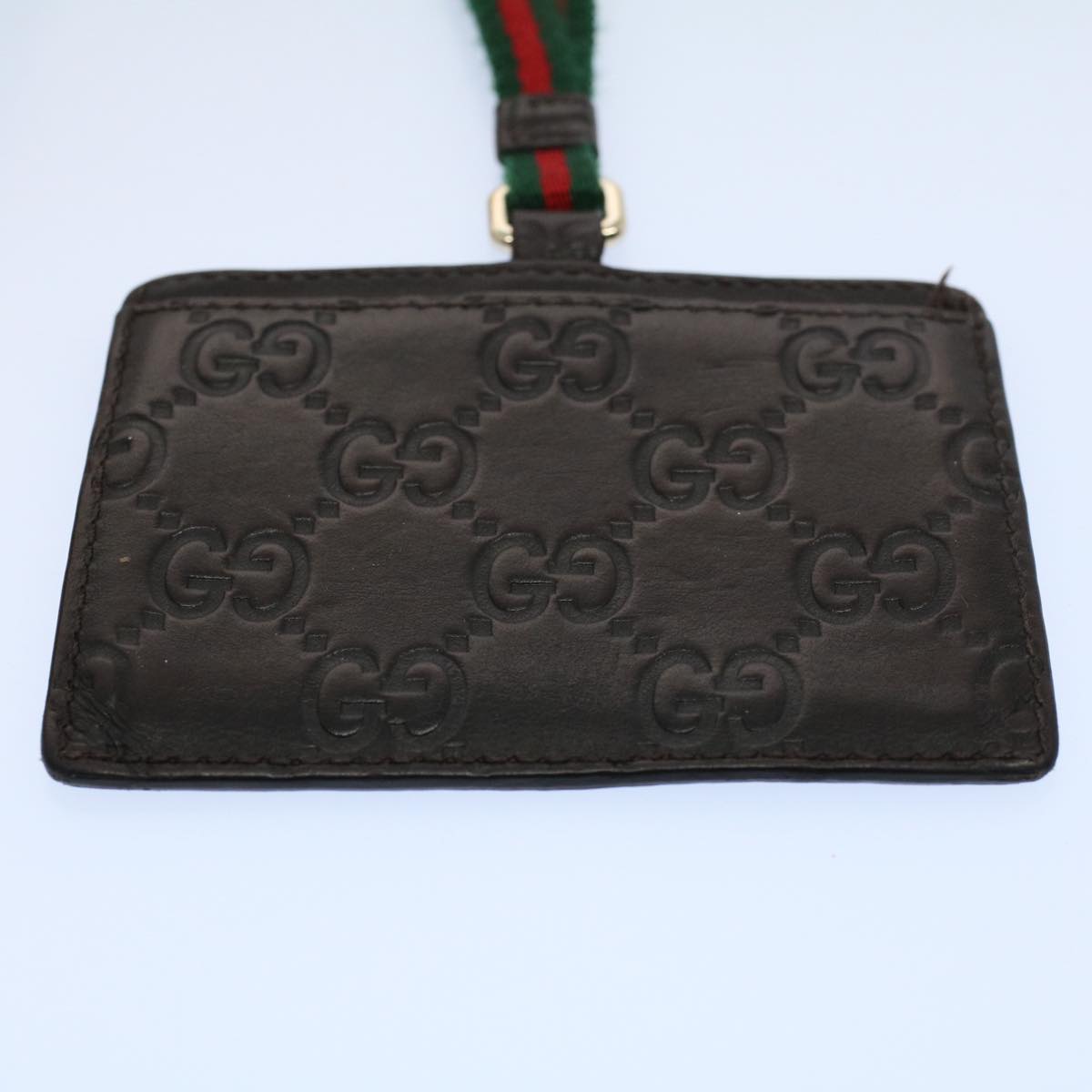 GUCCI GG Canvas Web Sherry Line Guccissima Passport Case Brown 308895 56691