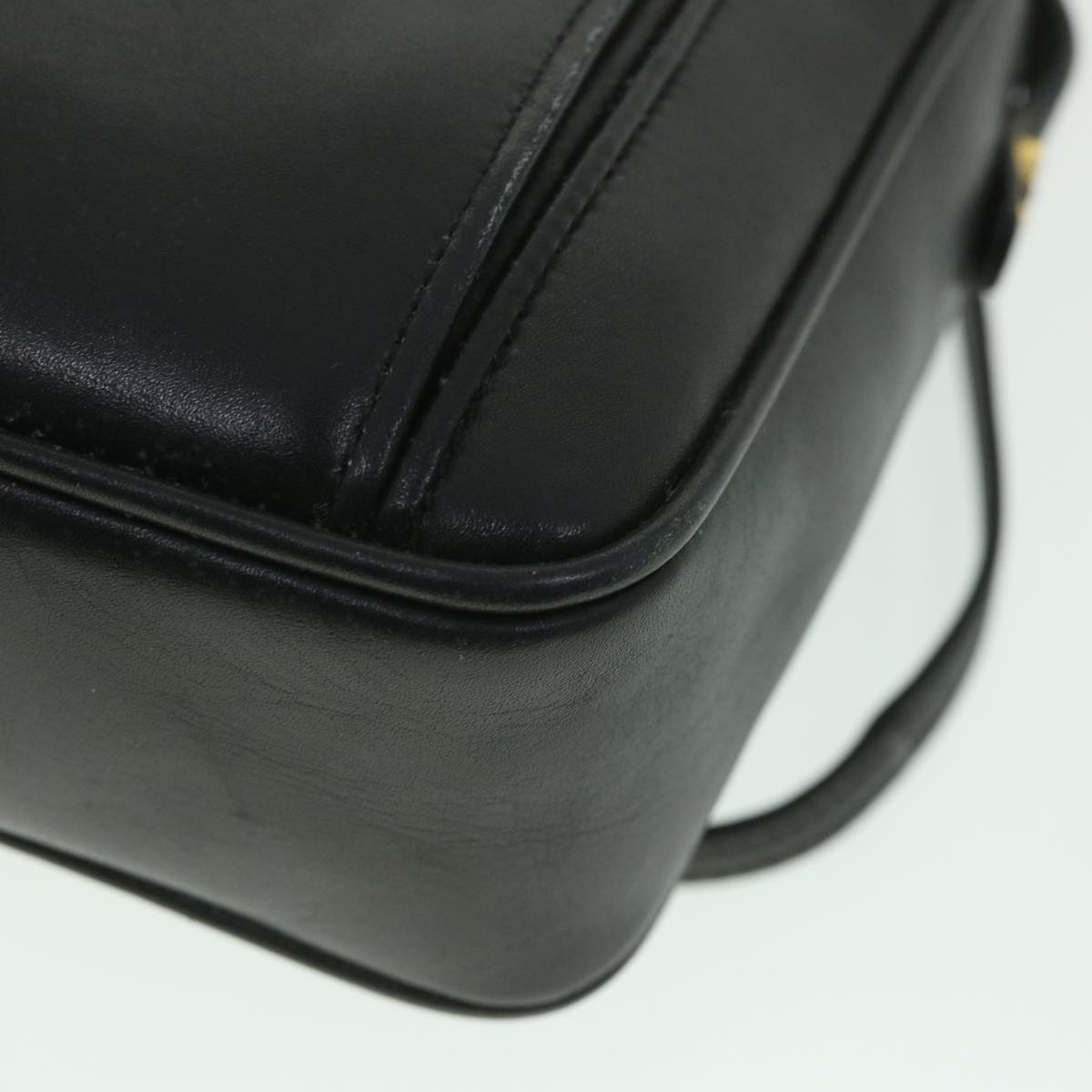 GUCCI Shoulder Bag Leather Black 56692
