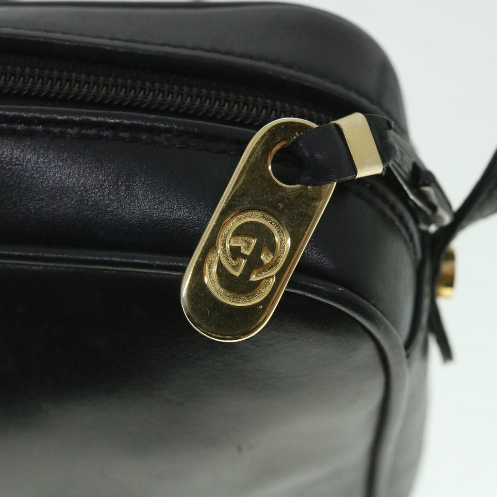 GUCCI Shoulder Bag Leather Black 56692