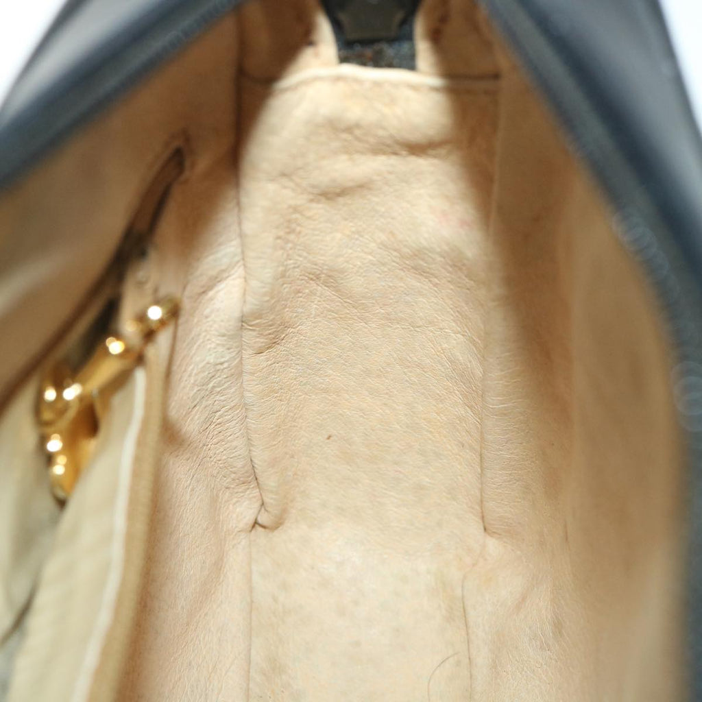 GUCCI Shoulder Bag Leather Black 56692