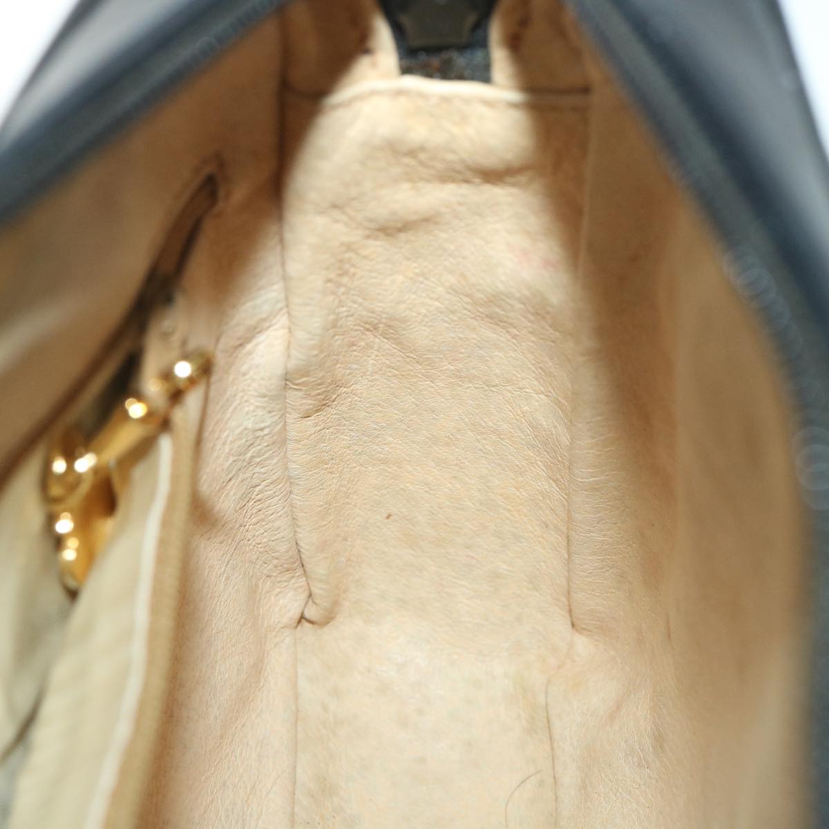 GUCCI Shoulder Bag Leather Black 56692
