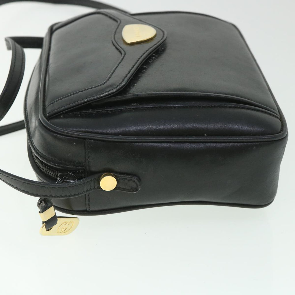 GUCCI Shoulder Bag Leather Black 56692