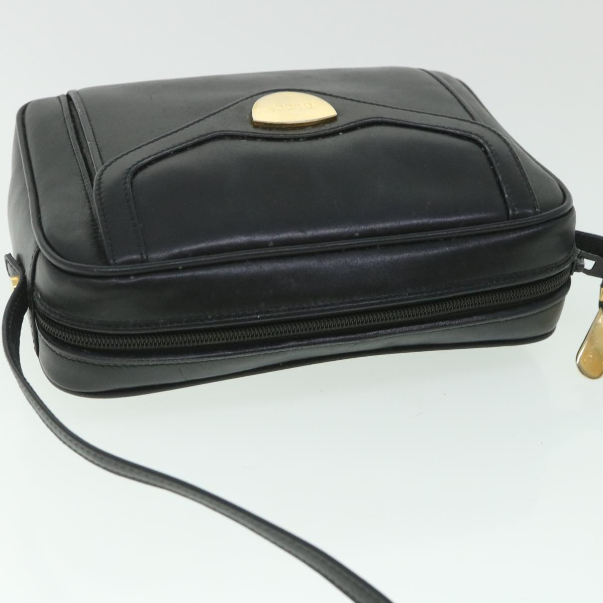GUCCI Shoulder Bag Leather Black 56692