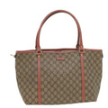 GUCCI GG Supreme Shoulder Bag PVC Leather Beige 197953 56694