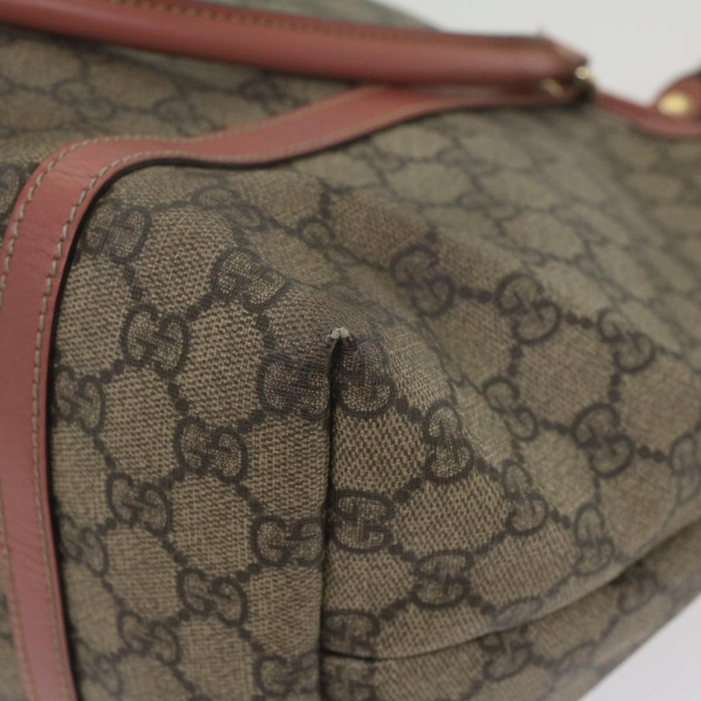 GUCCI GG Supreme Shoulder Bag PVC Leather Beige 197953 56694