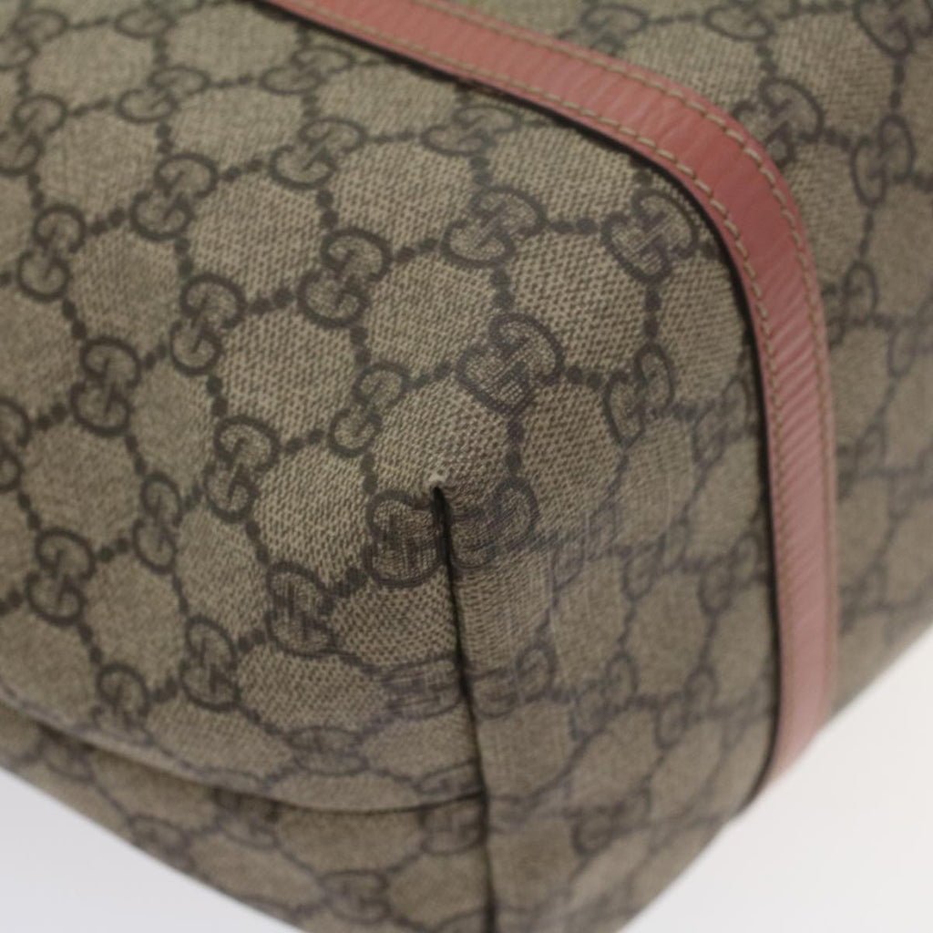 GUCCI GG Supreme Shoulder Bag PVC Leather Beige 197953 56694