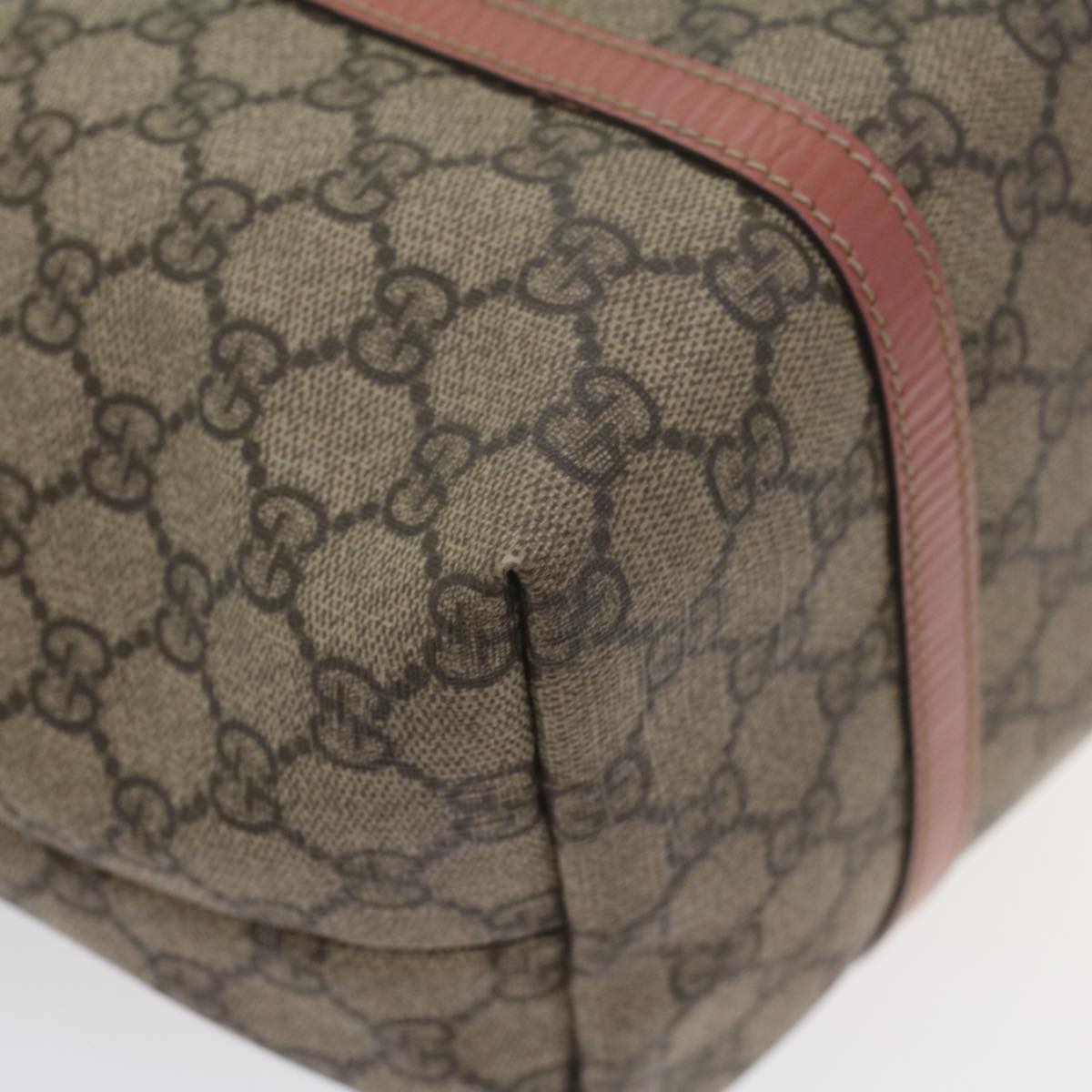 GUCCI GG Supreme Shoulder Bag PVC Leather Beige 197953 56694