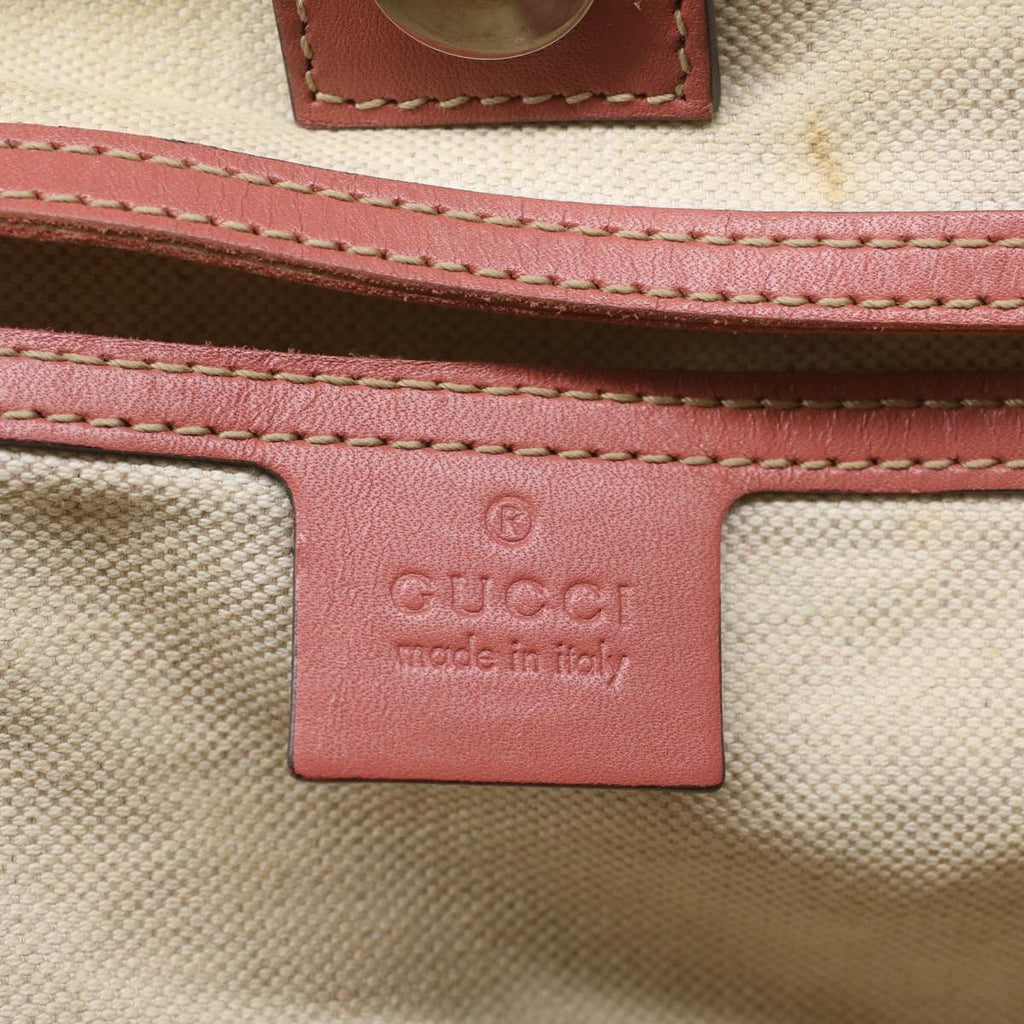 GUCCI GG Supreme Shoulder Bag PVC Leather Beige 197953 56694