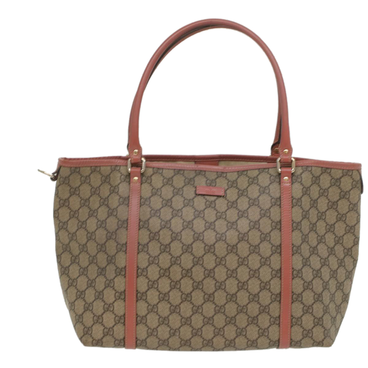 GUCCI GG Supreme Shoulder Bag PVC Leather Beige 197953 56694