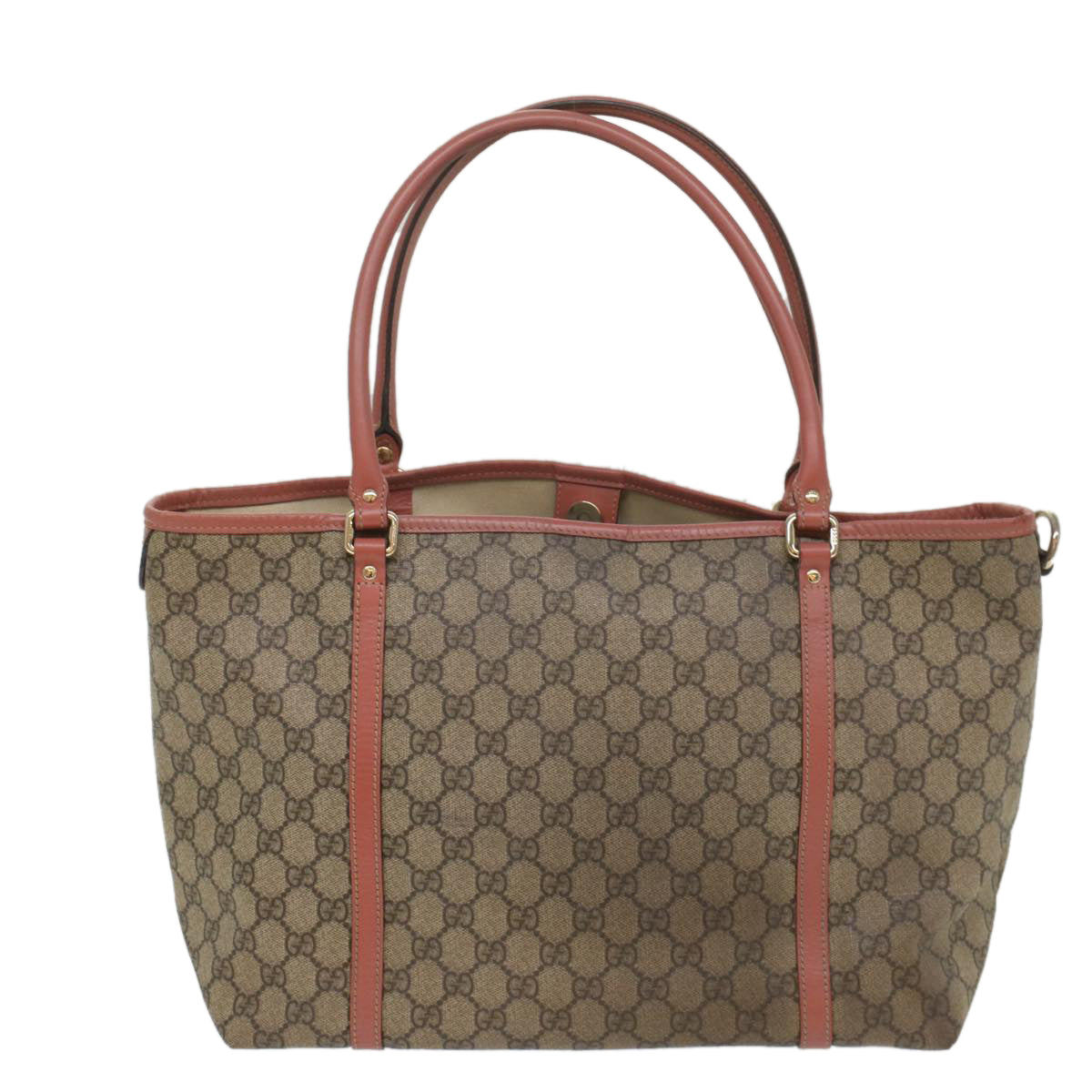 GUCCI GG Supreme Shoulder Bag PVC Leather Beige 197953 56694