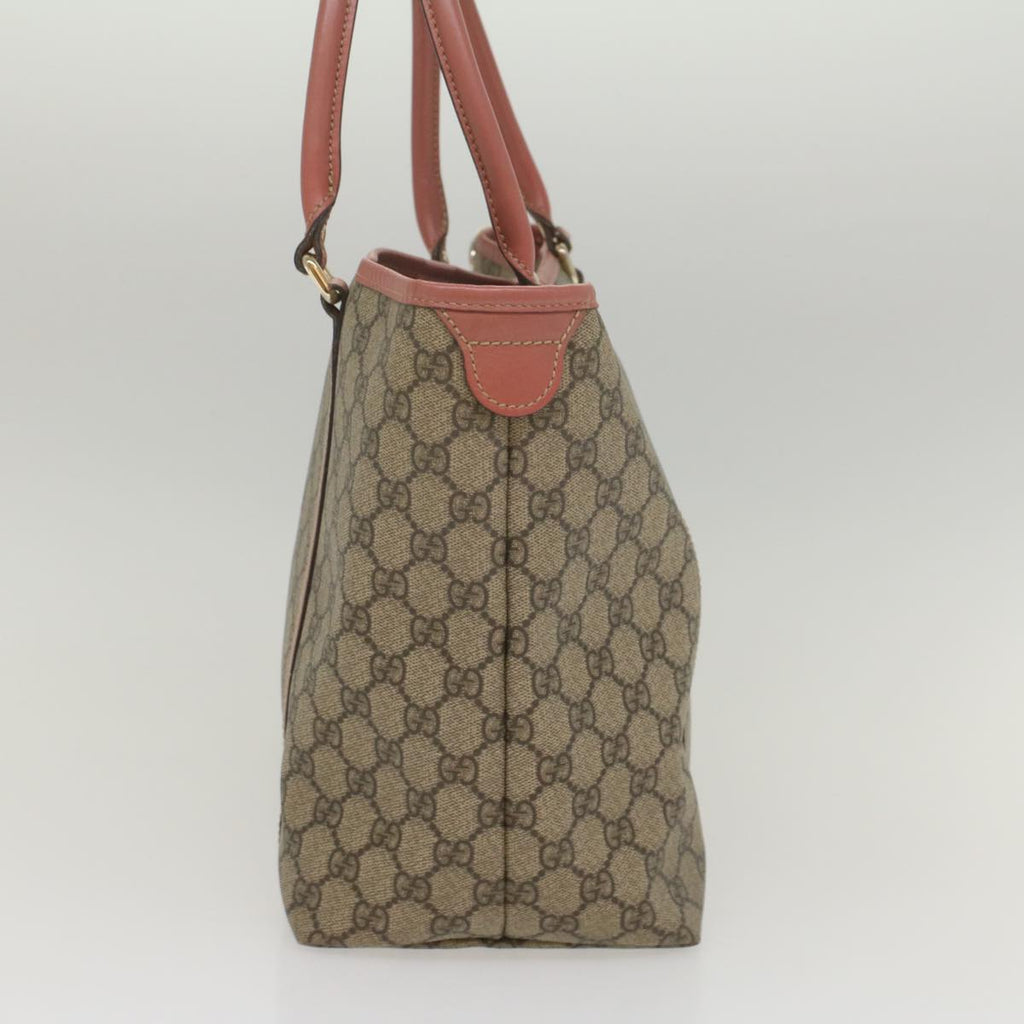 GUCCI GG Supreme Shoulder Bag PVC Leather Beige 197953 56694