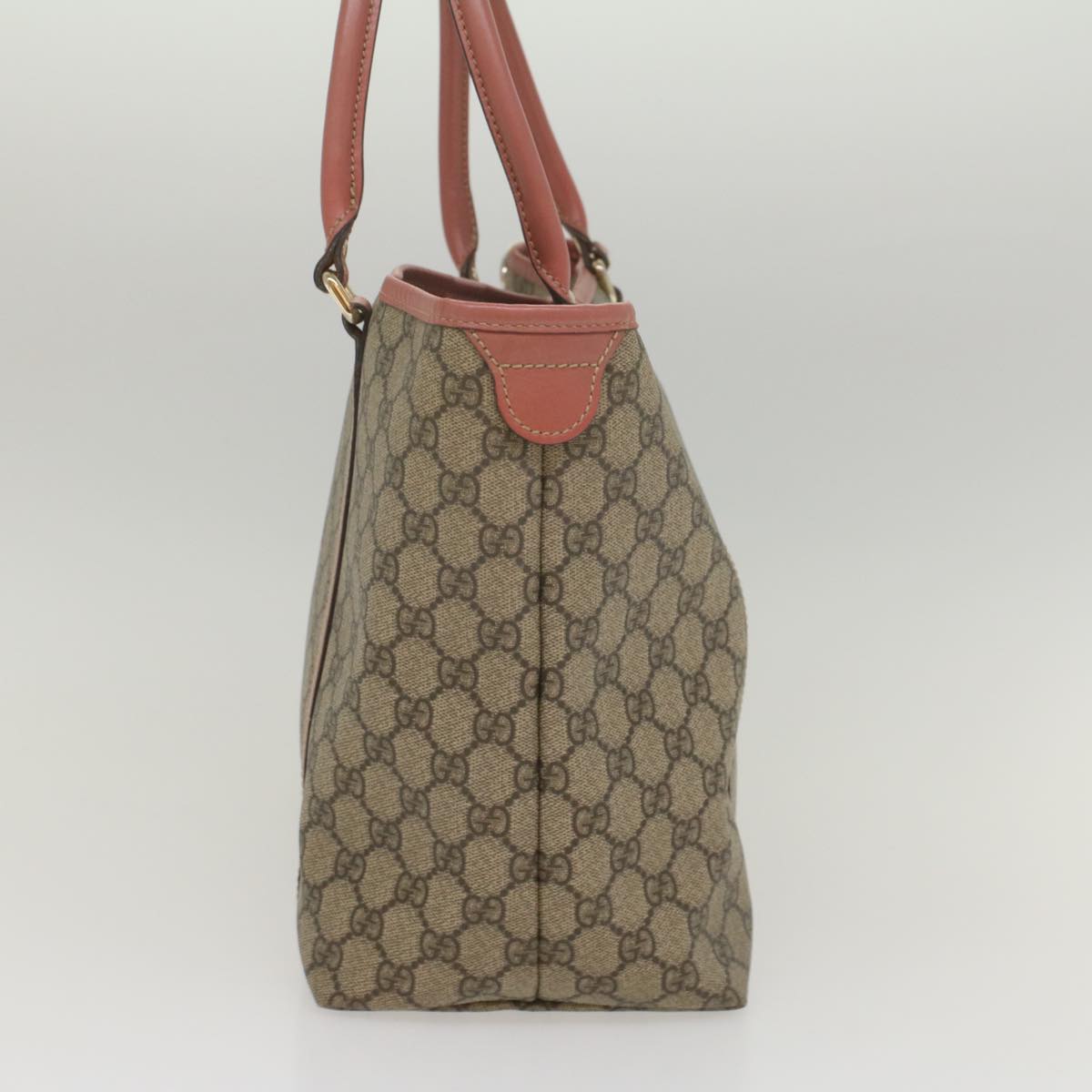 GUCCI GG Supreme Shoulder Bag PVC Leather Beige 197953 56694