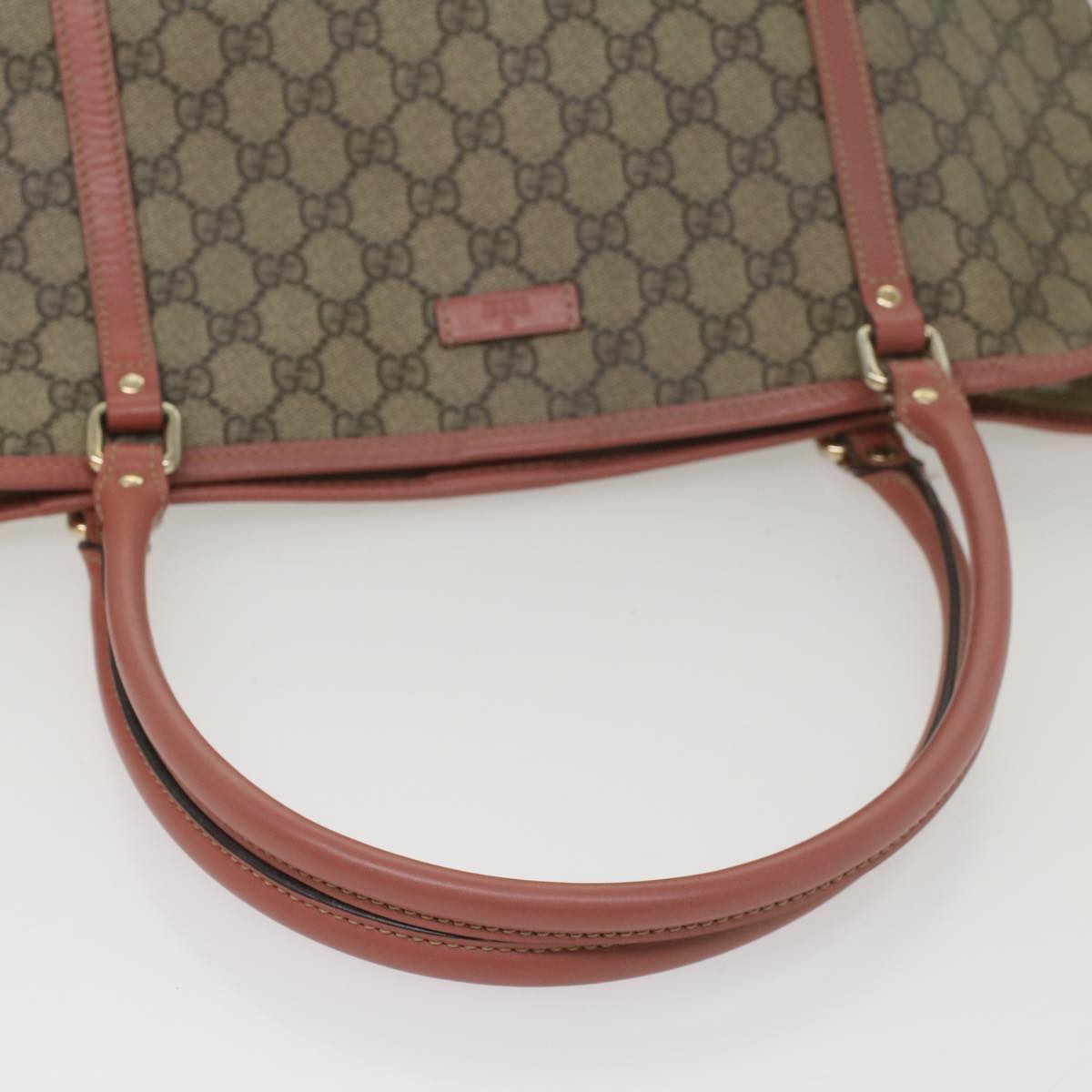GUCCI GG Supreme Shoulder Bag PVC Leather Beige 197953 56694