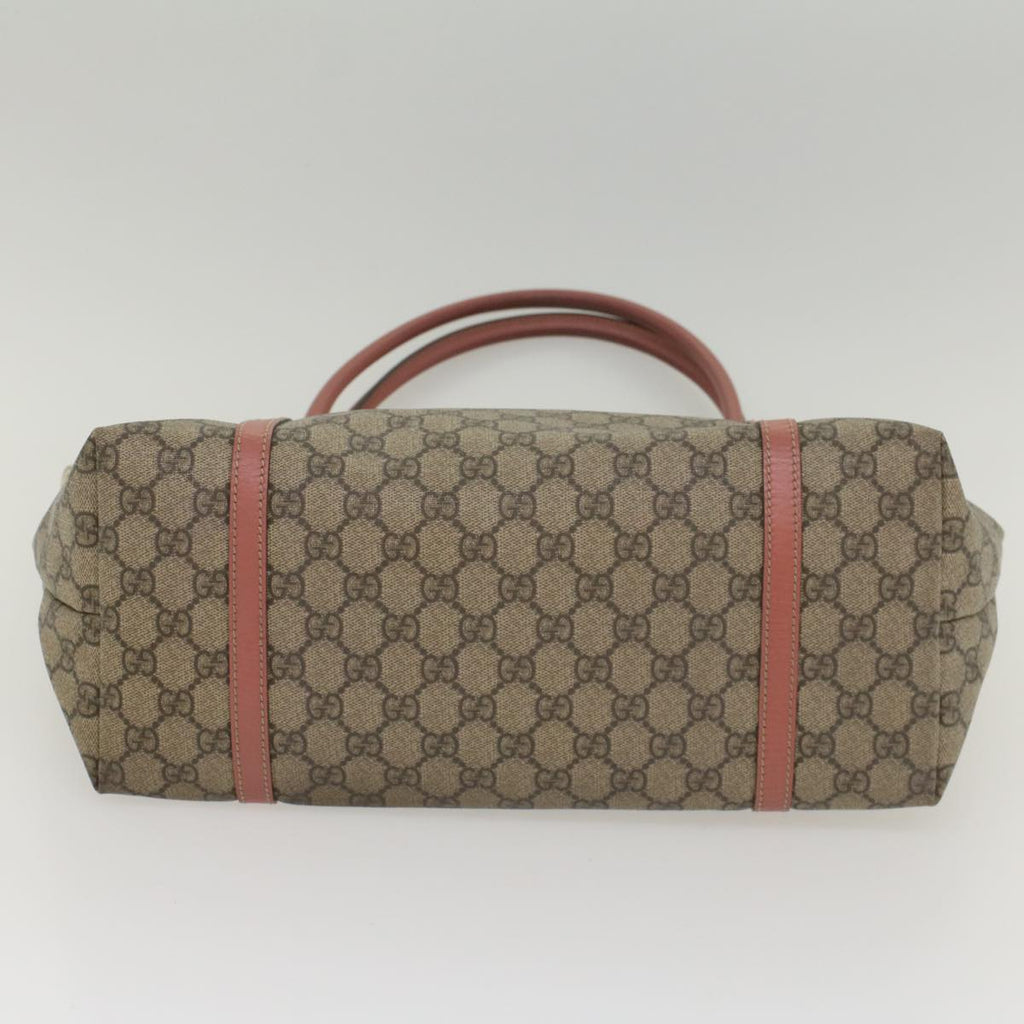 GUCCI GG Supreme Shoulder Bag PVC Leather Beige 197953 56694