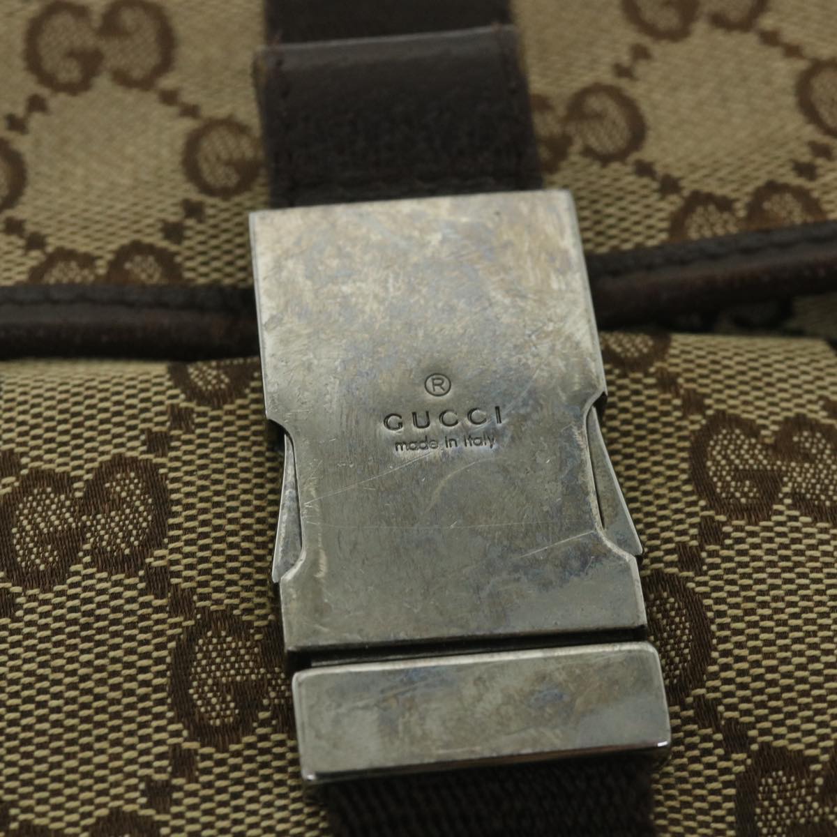 GUCCI GG Canvas Body Bag Beige 131236 56700