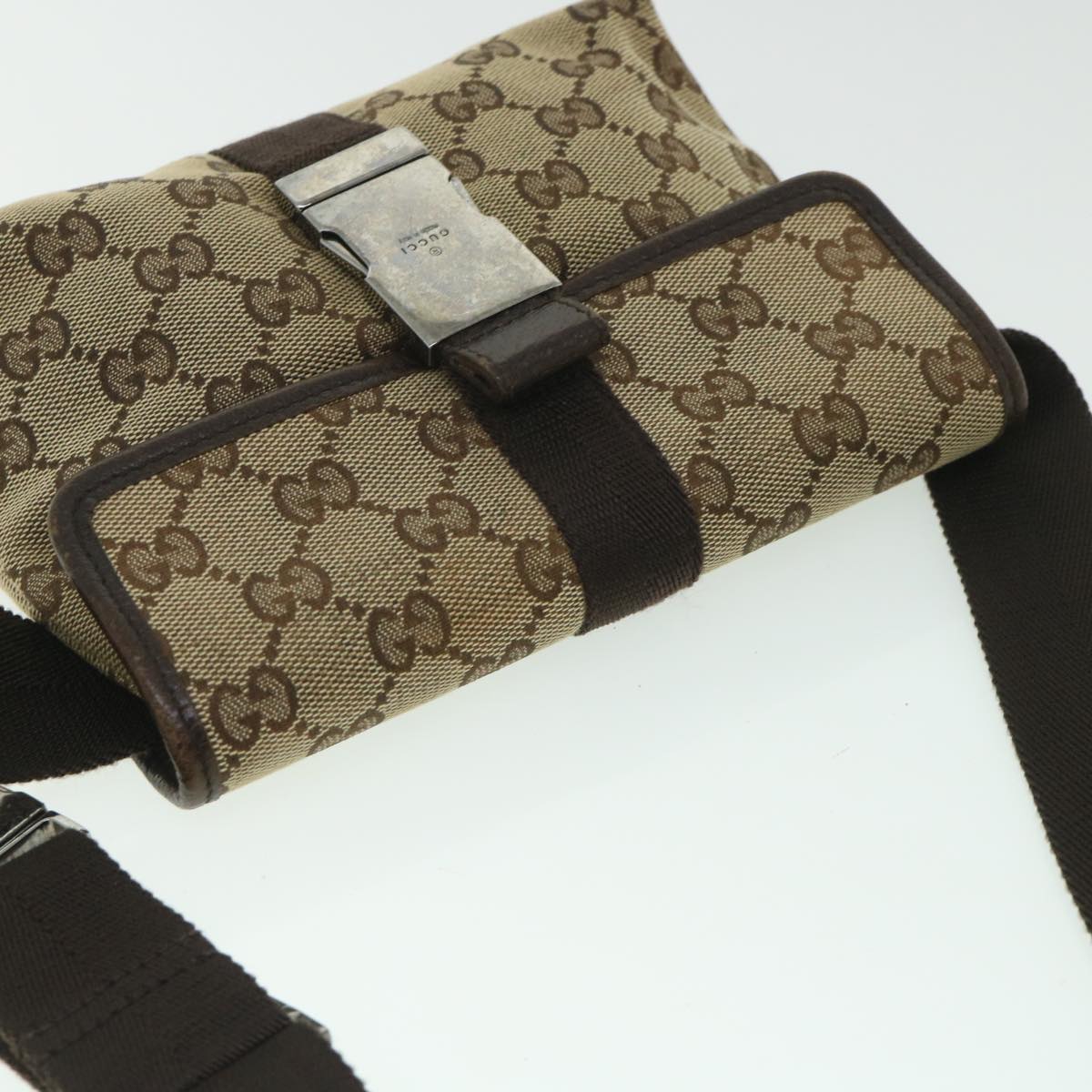 GUCCI GG Canvas Body Bag Beige 131236 56700