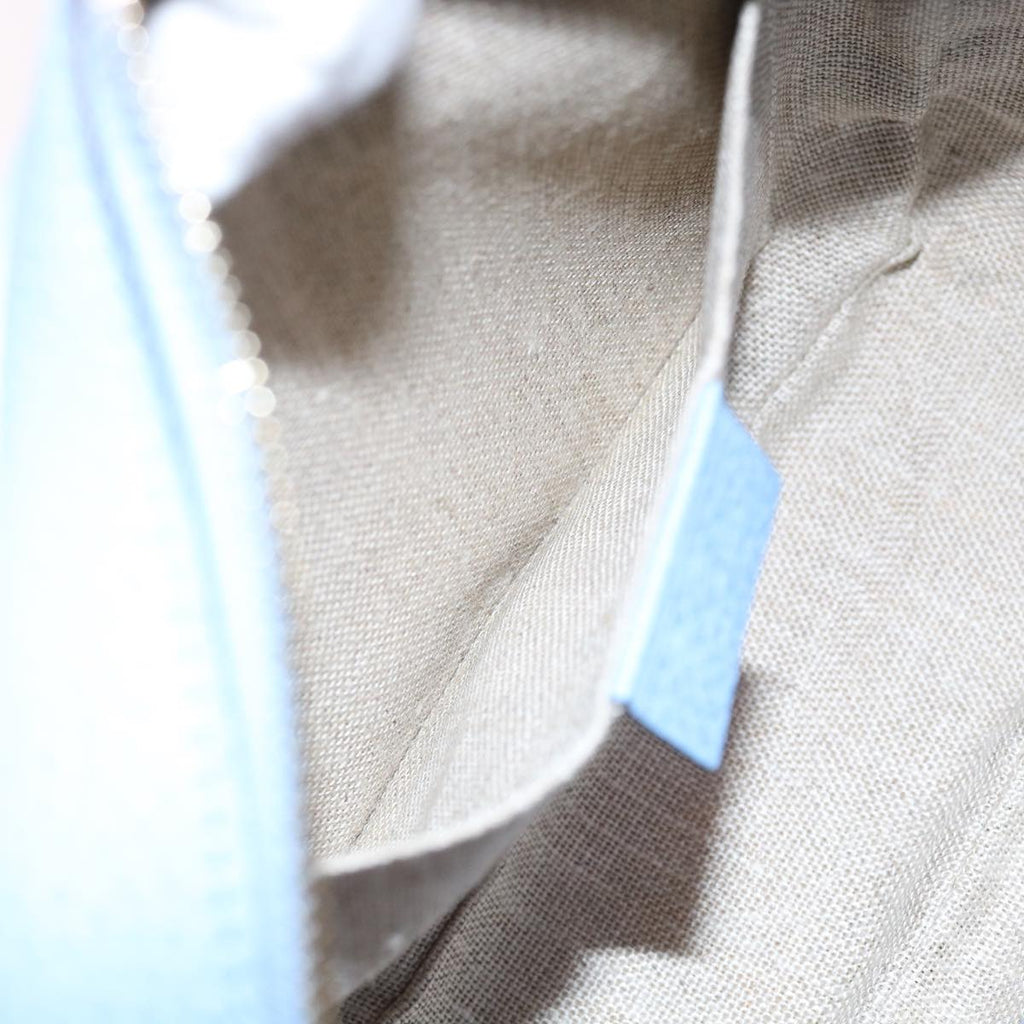 GUCCI GG Canvas Shoulder Bag Beige Light Blue 449413 56705A