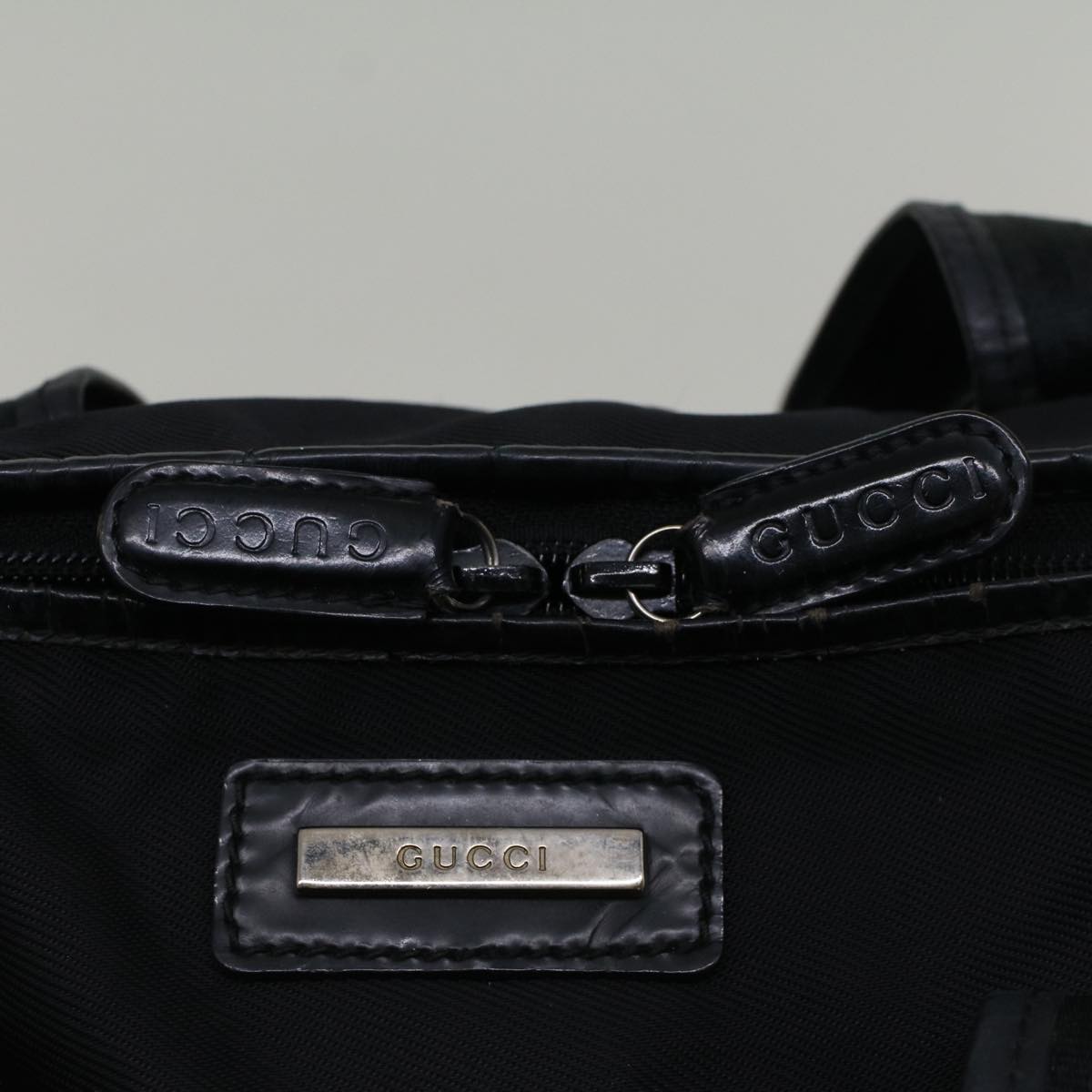 GUCCI Boston Bag Nylon 2way Black 56712