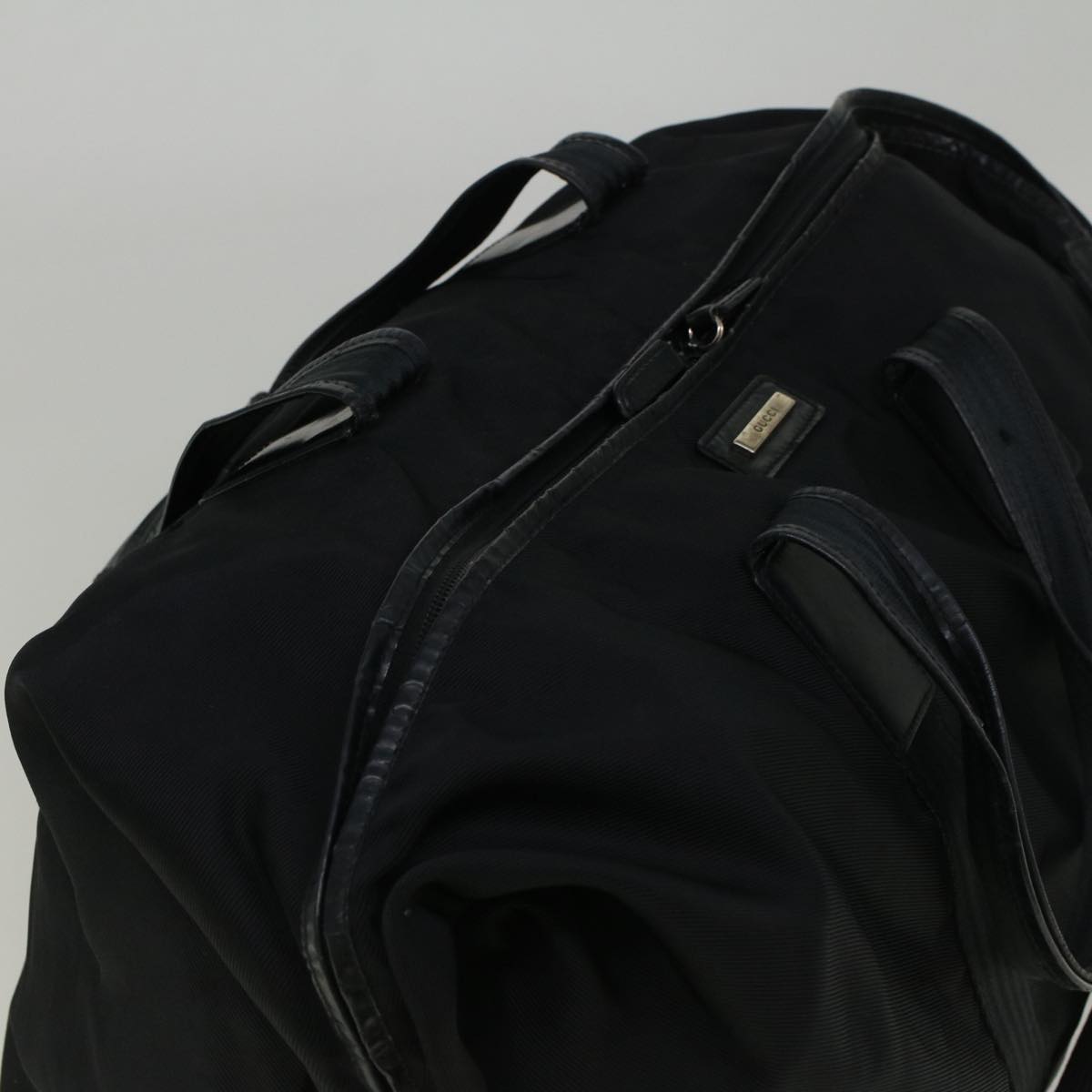 GUCCI Boston Bag Nylon 2way Black 56712