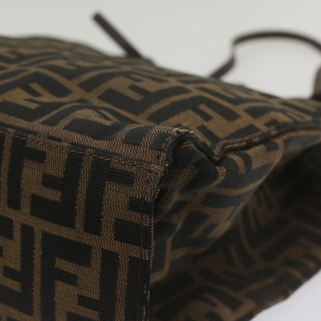 FENDI Zucca Canvas Shoulder Bag Black Brown 56759