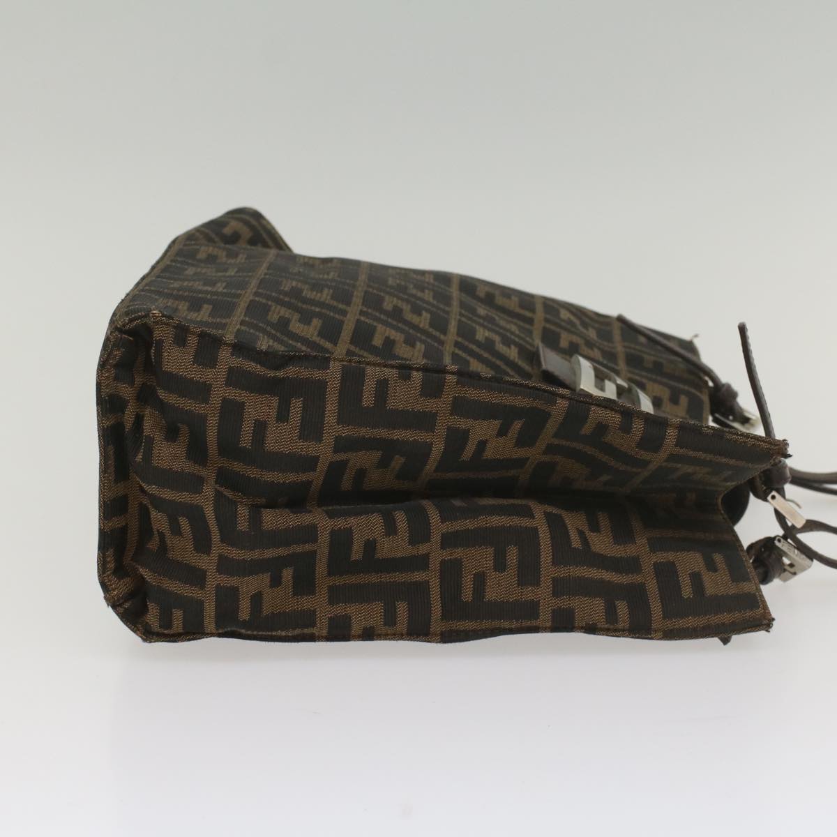 FENDI Zucca Canvas Shoulder Bag Black Brown 56759