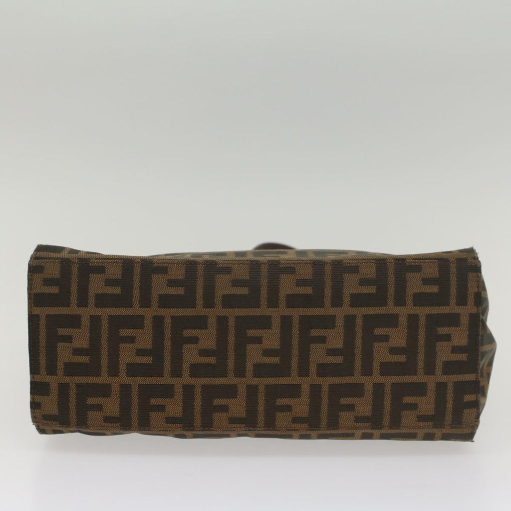 FENDI Zucca Canvas Shoulder Bag Black Brown 56759