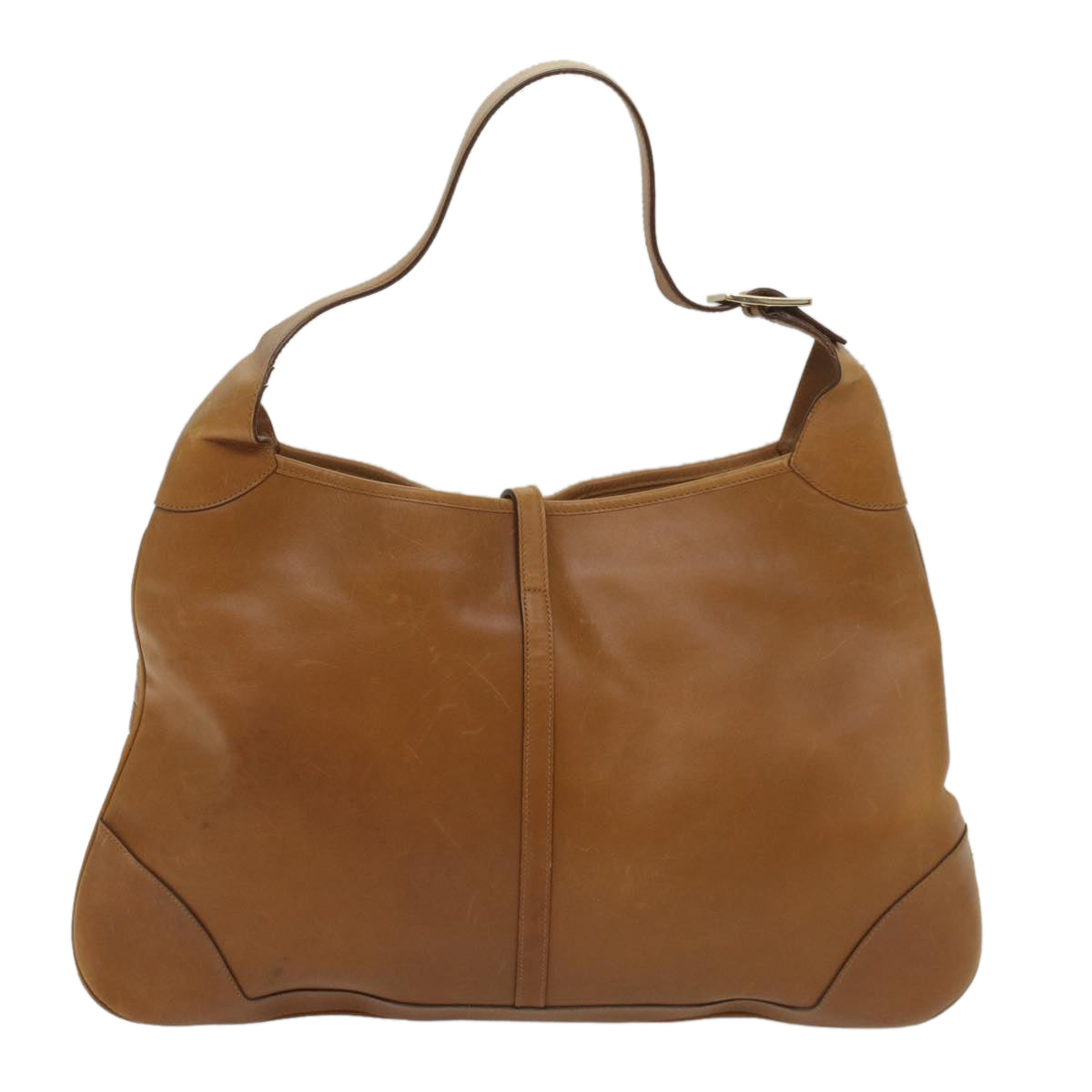 GUCCI Sherry Line Jackie Shoulder Bag Leather Brown Yellow 001 4312 56760